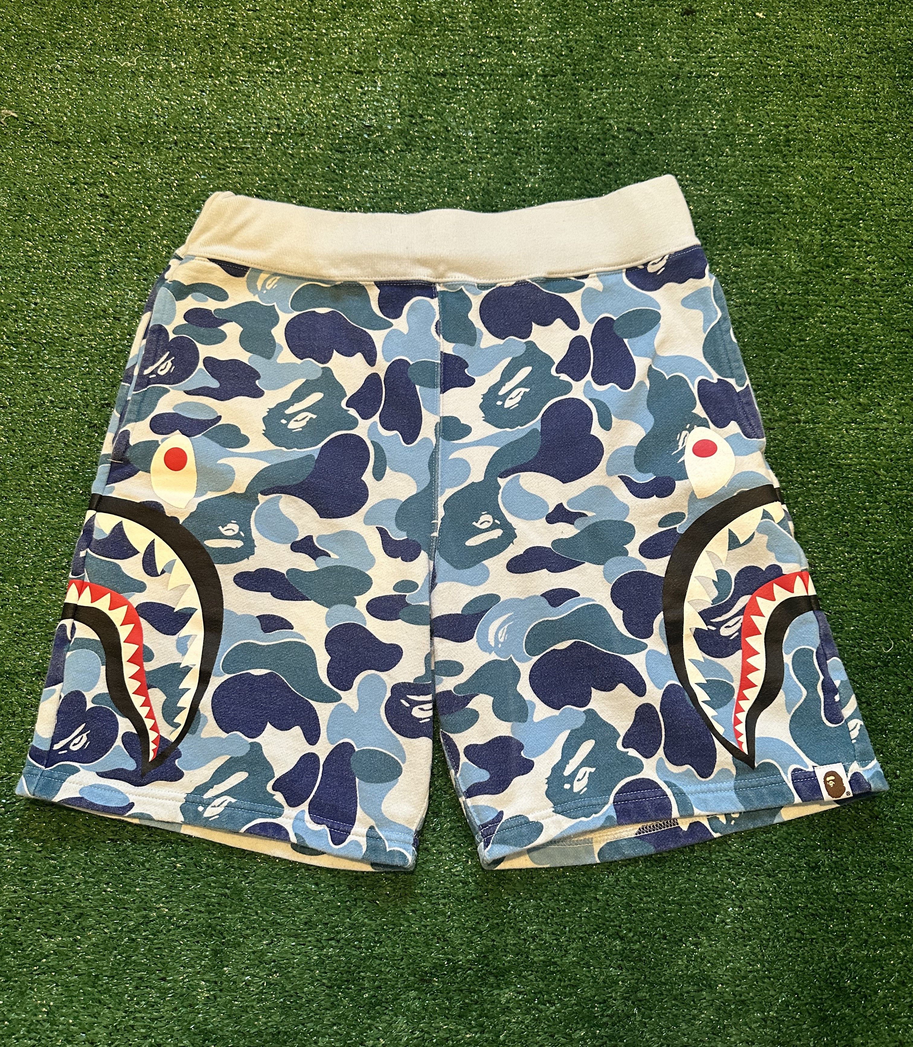 Bape Bape Shark Camo ABC Blue Camo Shorts Size US 32 / EU 48 - 1 Thumbnail