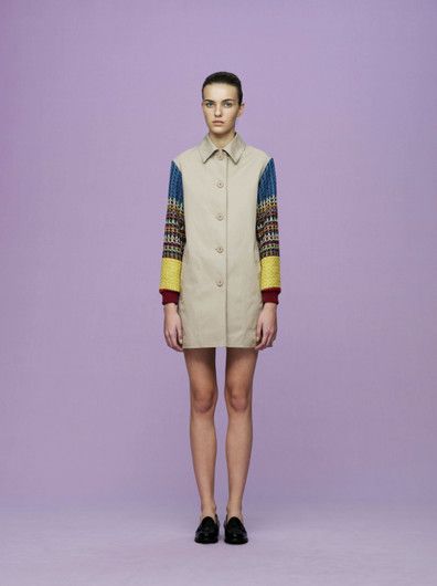 PHENOMENON S/S 2014 PHENOMENON Arm Knit Switch Cotton Long Coat Beige Size M / US 6-8 / IT 42-44 - 1 Thumbnail