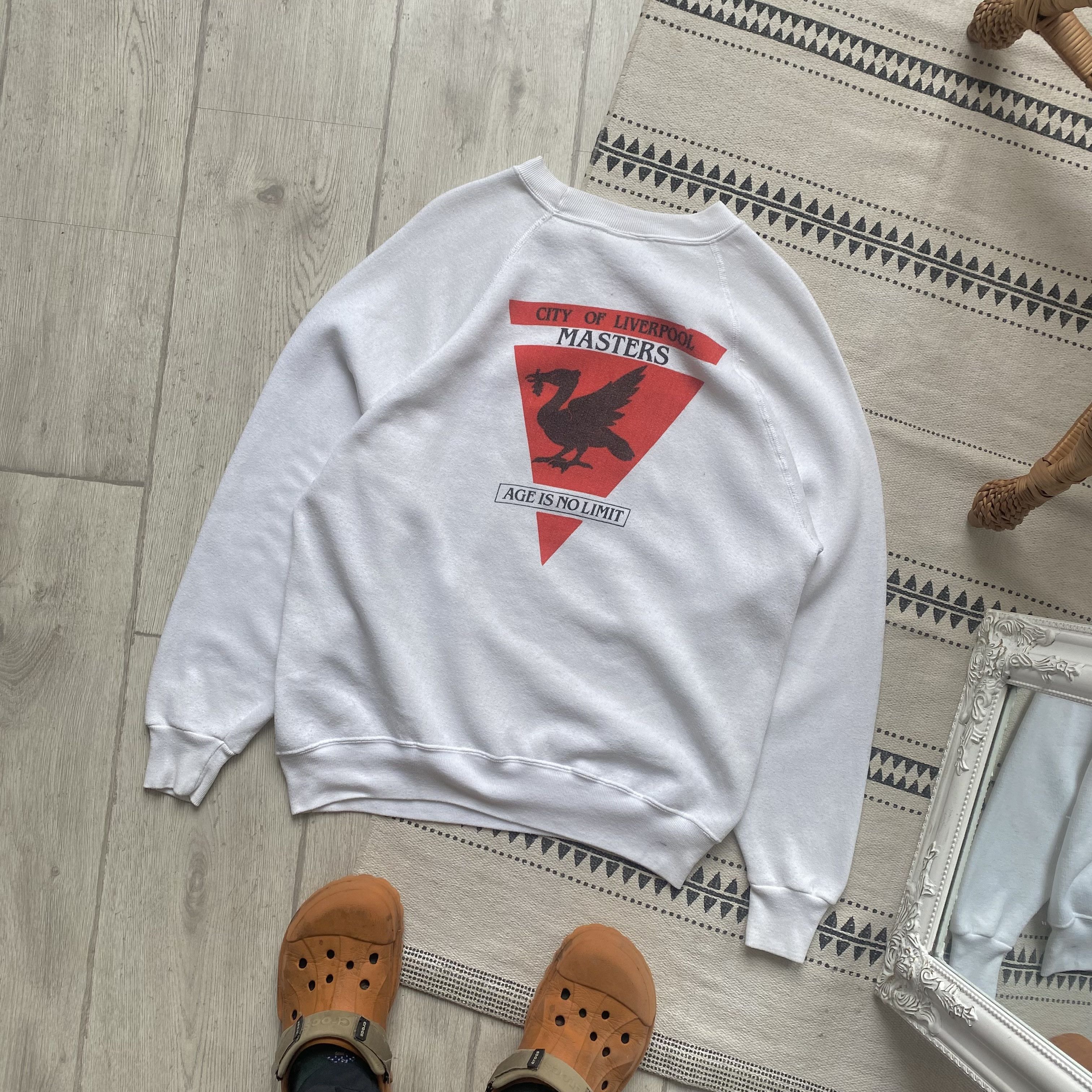 Hanes 80s Vintage Liverpool City Sweatshirt Crewneck England Y2K Size US M / EU 48-50 / 2 - 2 Thumbnail