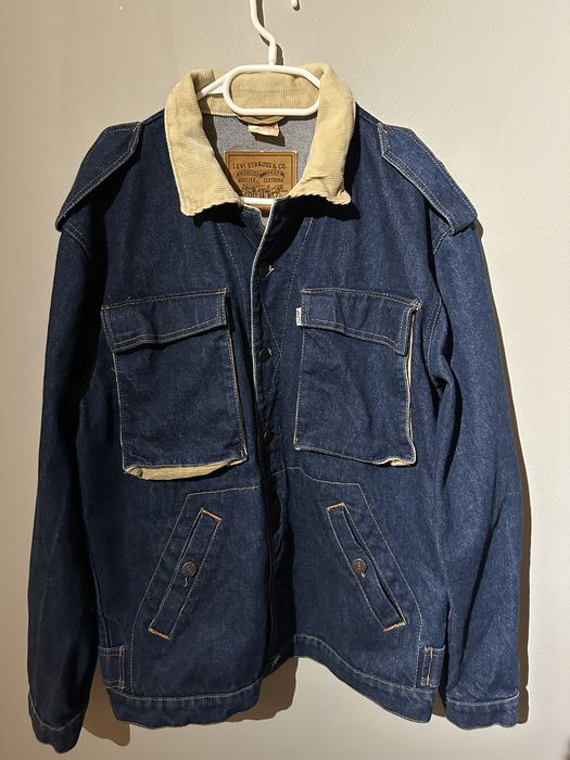 Levis denim on sale jacket corduroy collar