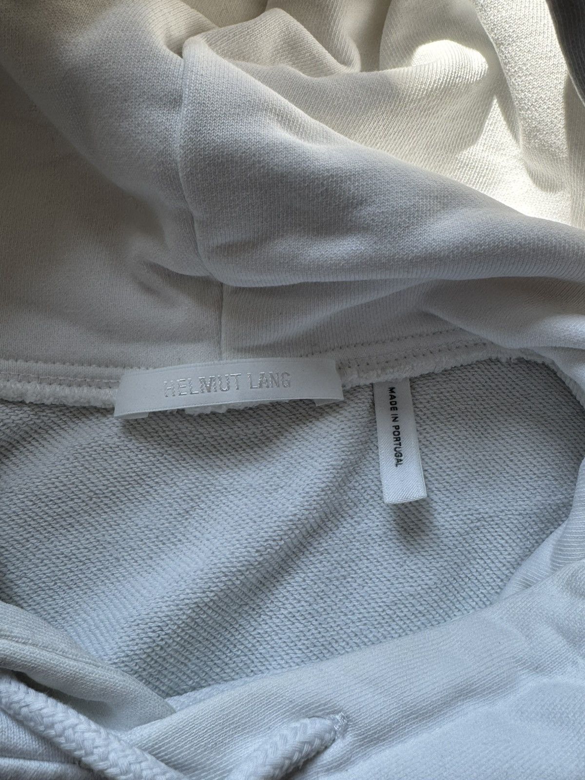 Helmut Lang Rare Helmut Lang white impress hoodie Small Designer Hype Size US S / EU 44-46 / 1 - 14 Thumbnail