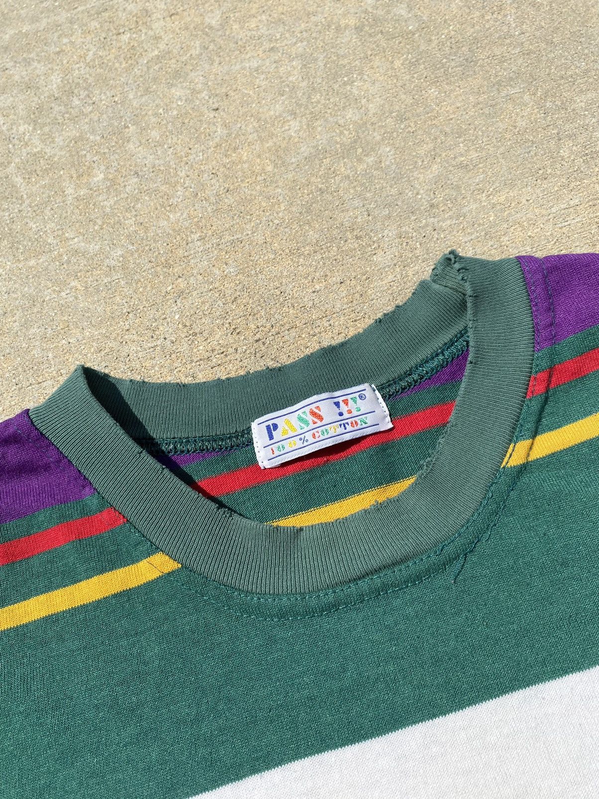Vintage VINTAGE 1990’s Striped Tee Size US L / EU 52-54 / 3 - 3 Thumbnail