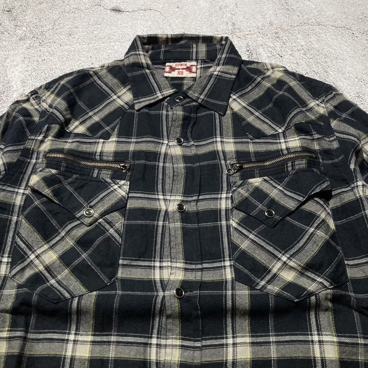 Edwin 2000s Edwin Japan Western Cowboy Button Up Shirt Black Size US L / EU 52-54 / 3 - 4 Thumbnail