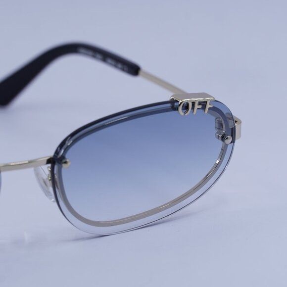Off-White Off-White OERI13M MIAMI 7642 Sunglasses Gold Oval Frame Size ONE SIZE - 2 Thumbnail
