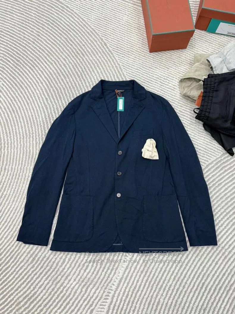 Loro Piana Loro Piana Men's Navy Casual Blazer Jacket. Size US L / EU 52-54 / 3 - 1 Thumbnail