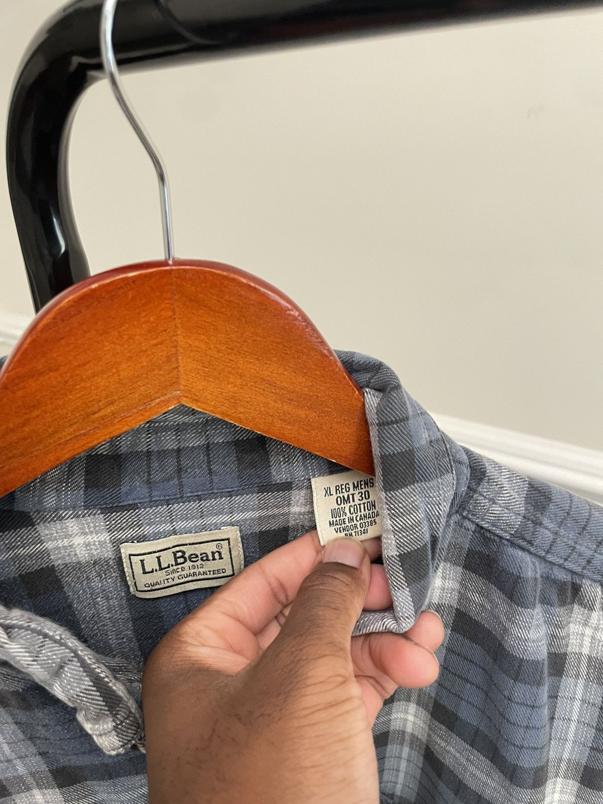 Polo Ralph Lauren Vintage LL Bean Blue Plaid Button Up Shirt Our Legacy Size US XL / EU 56 / 4 - 3 Thumbnail