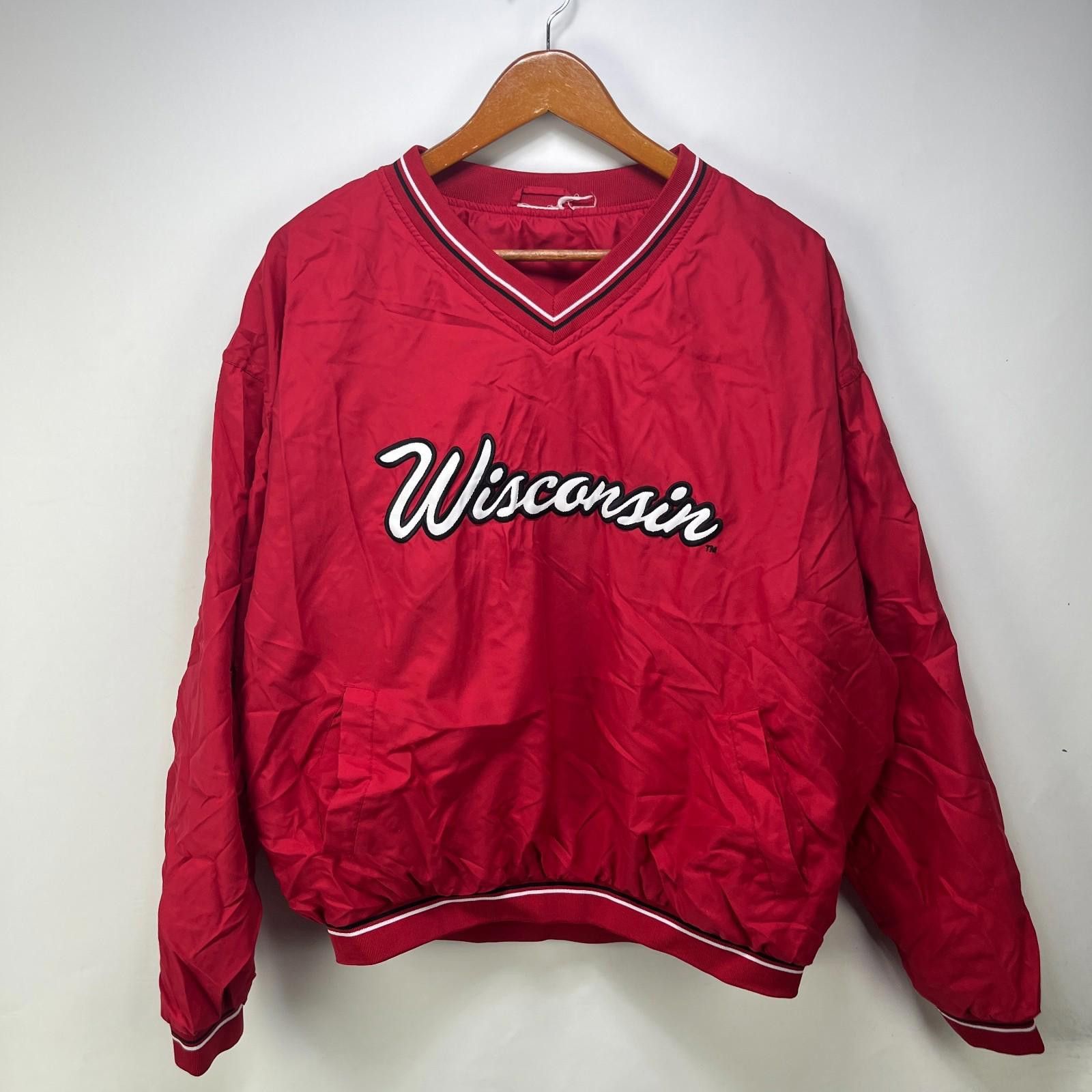 Other Vintage Wisconsin Badgers Pullover Windbreaker Jacket Large Size ONE SIZE - 1 Thumbnail