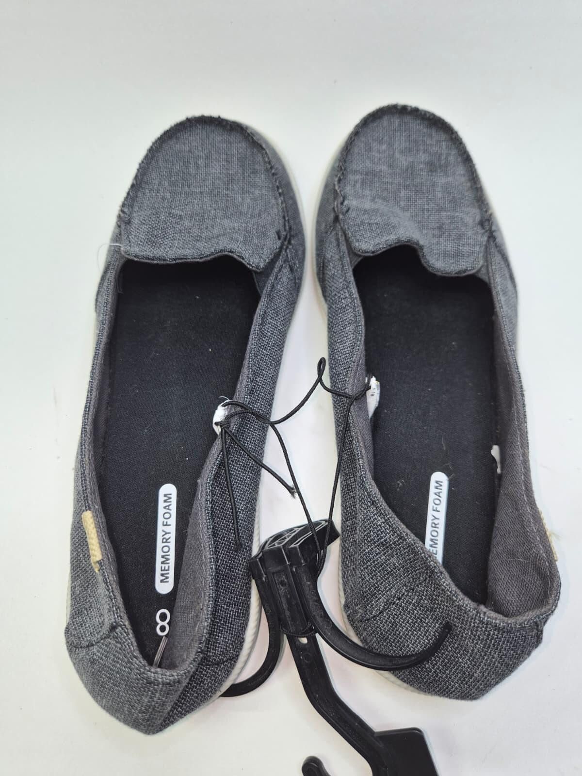 Other Time and True Women’s Size 8 Gray Canvas Slip-On Loafers NWT Size US 8 / IT 38 - 6 Thumbnail