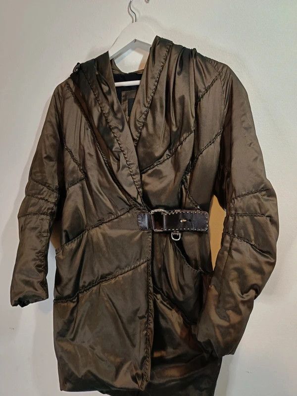 Ermanno Scervino ERMANNO SCERVINO BROWN LEATHER AND REAL FUR FOX/GOAT JACKET Size US L / EU 52-54 / 3 - 3 Thumbnail