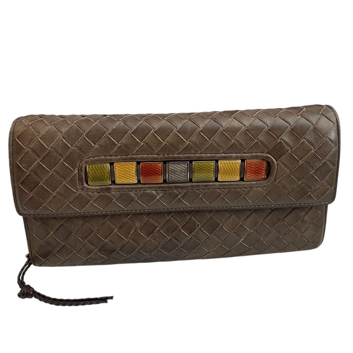 Bottega Veneta BOTTEGA VENETA RARE Intrecciato Long Wallet Pre-loved COA Size ONE SIZE - 1 Thumbnail