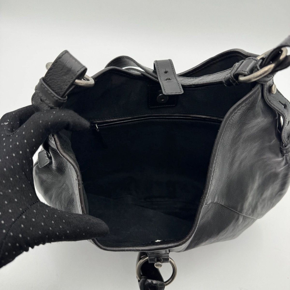 Yves Saint Laurent YSL Black Leather Mombasa Hobo Bag Size ONE SIZE - 13 Thumbnail