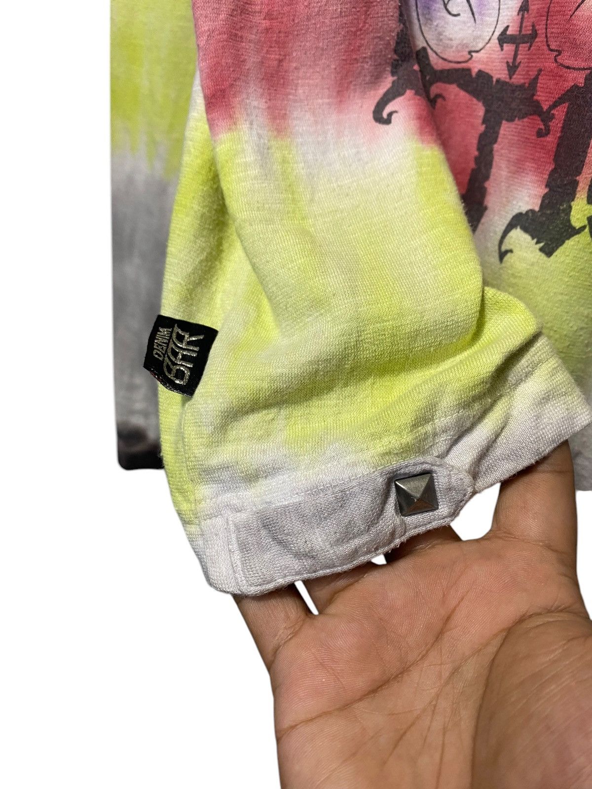 Japanese Brand Japanese Denim Bar skull tie dye fur hoodie Size US M / EU 48-50 / 2 - 7 Thumbnail