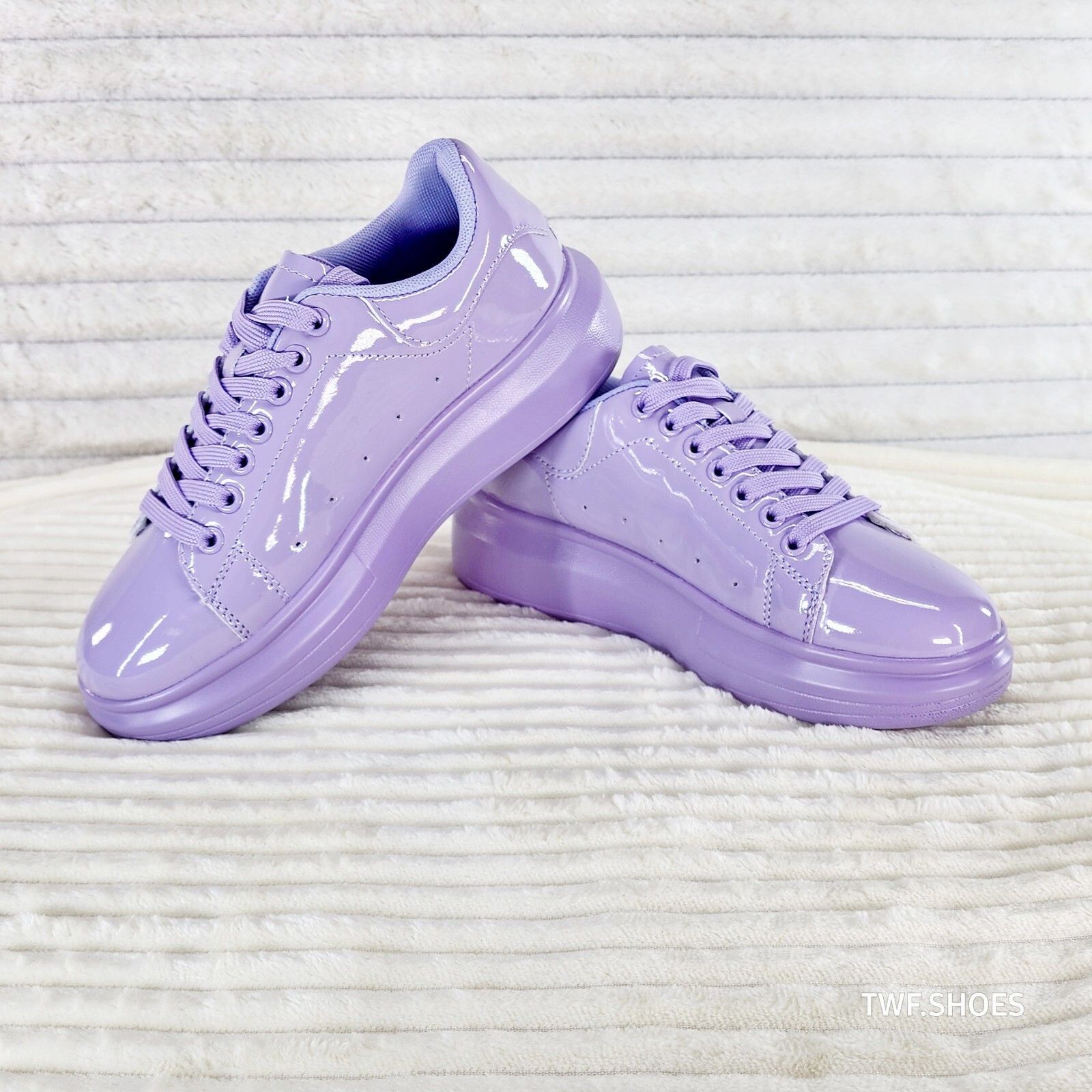 Other Cush Baby 3 Patent Lilac Purple Comfy Sneakers Tennis Shoes Size US 5 / IT 35 - 1 Thumbnail