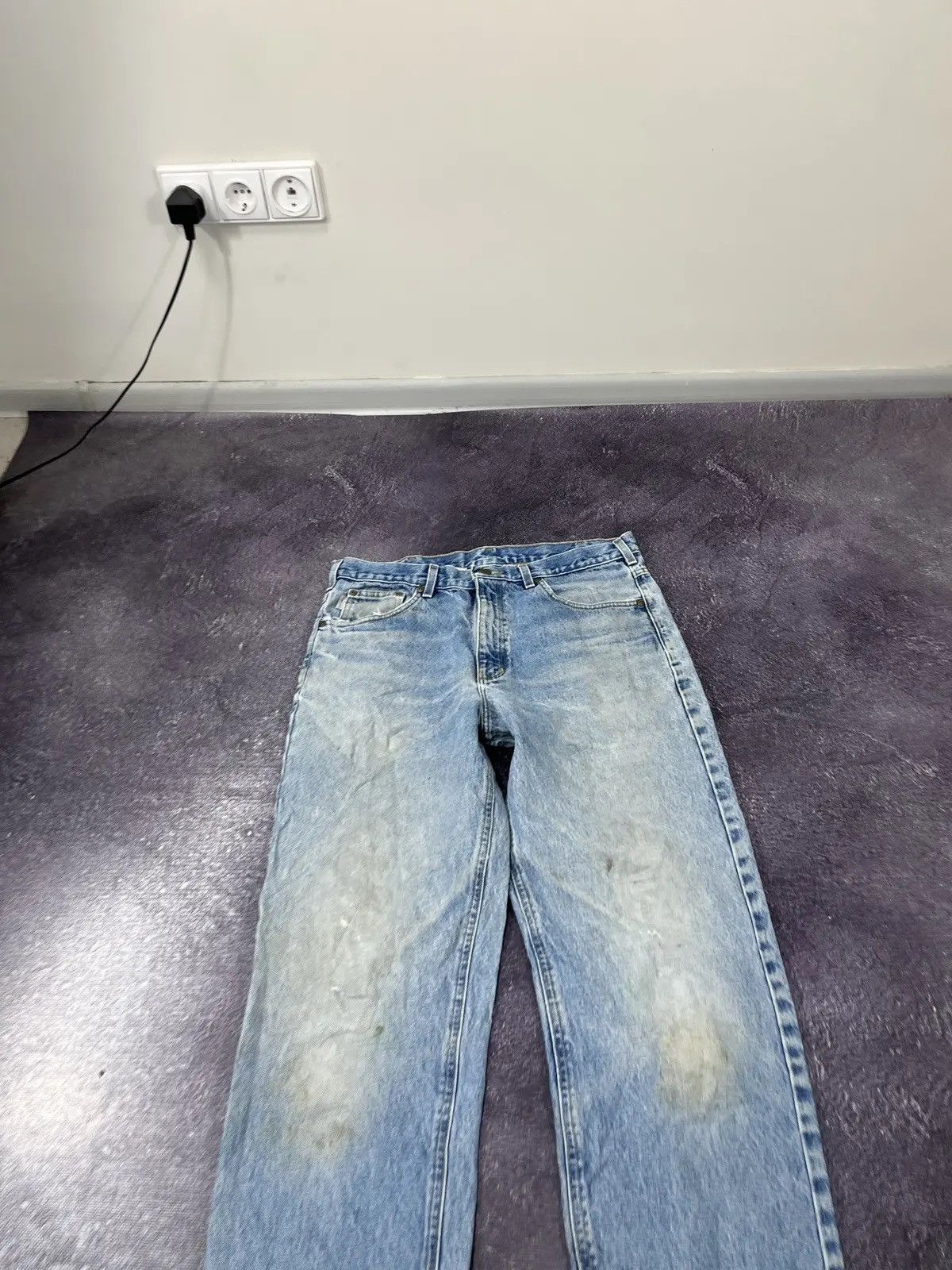Carhartt × Vintage Vintage Carhartt Faded Blue Denim Relaxed Fit Hype Jeans Size US 34 / EU 50 - 8 Thumbnail