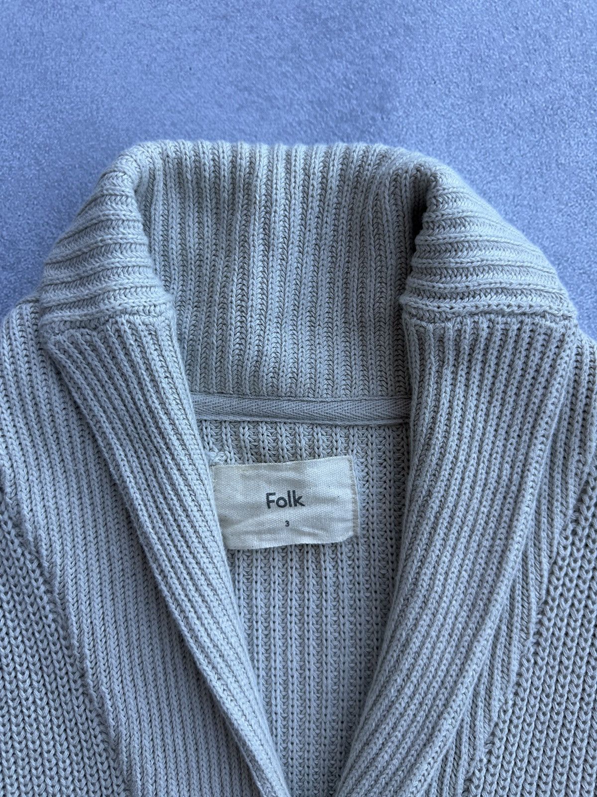 Folk × Vintage Folk Beige Knitted Cardigan Sweater Size US L / EU 52-54 / 3 - 5 Thumbnail