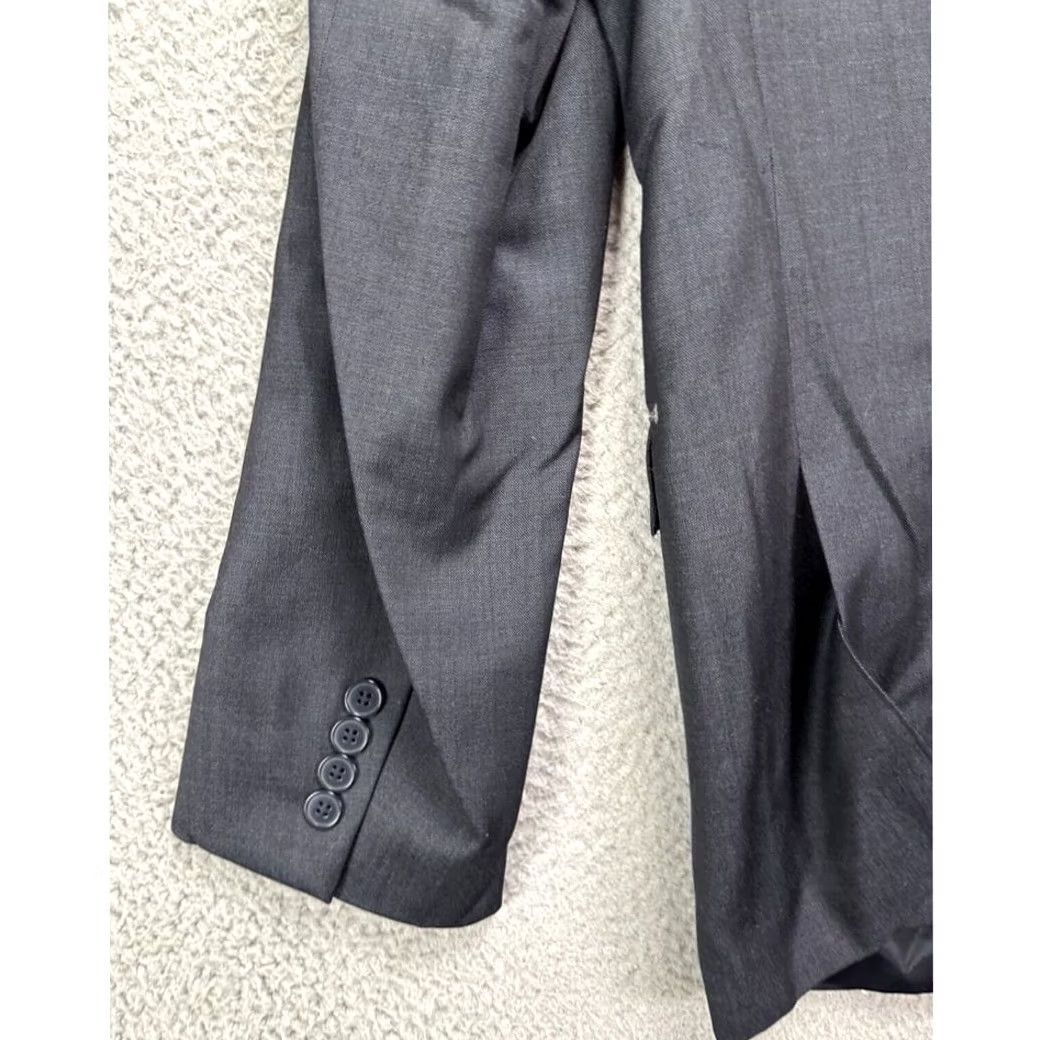 Calvin Klein Calvin Klein Sport Coat Blazer Adult 40R Dark Grey 100% Wool Tuxedo Suit Mens Size 40R - 7 Thumbnail