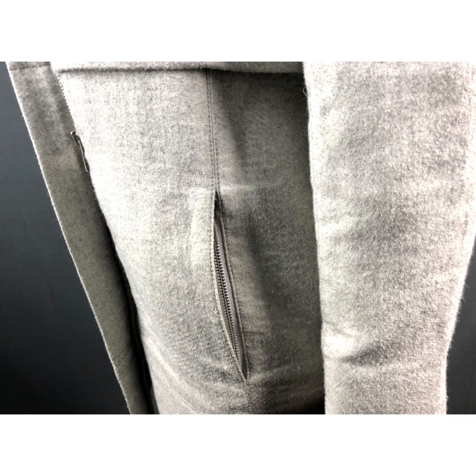 Helmut Lang HELMUT LANG Full Zip Coat Wool Women Gray P Coat Size S / US 4 / IT 40 - 7 Thumbnail