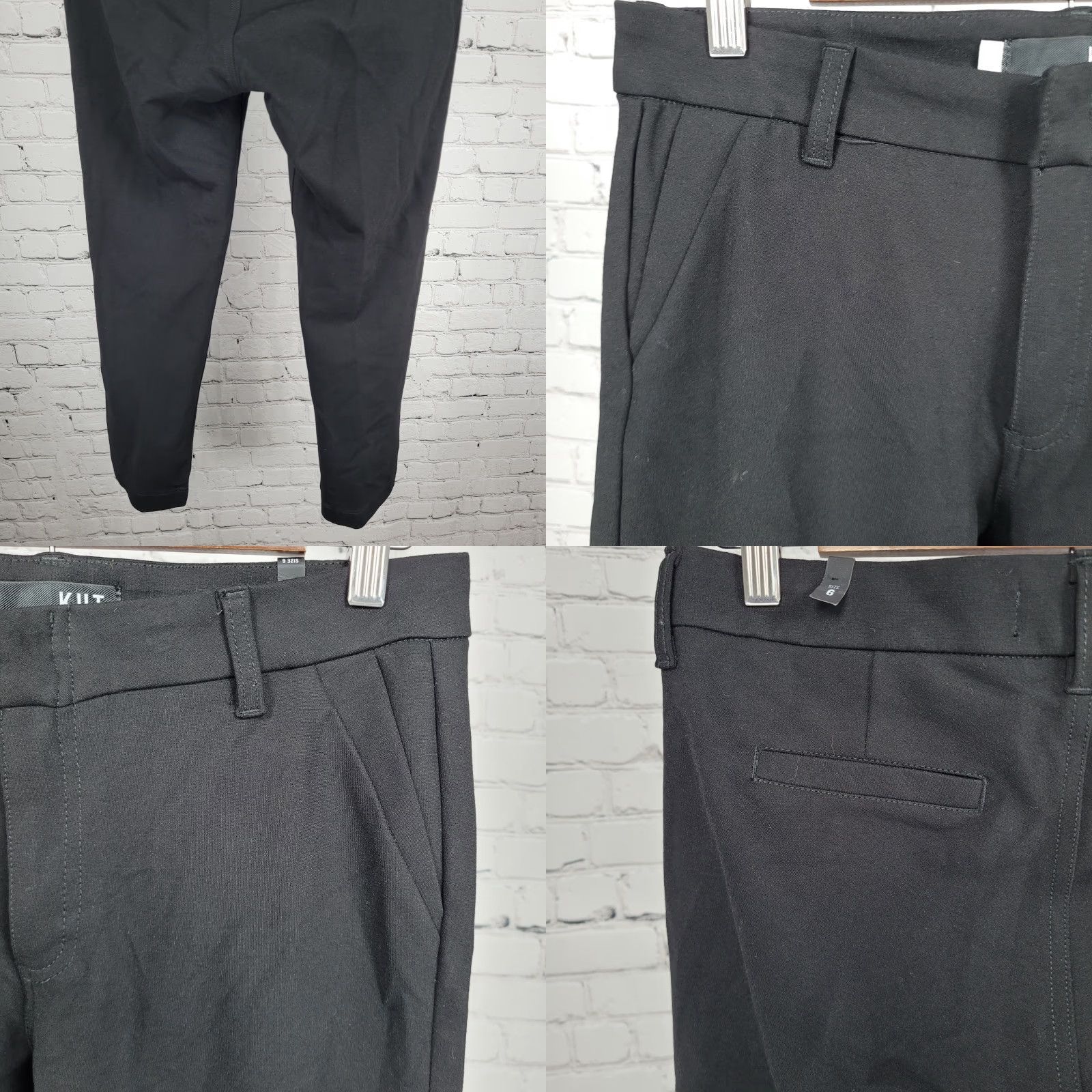 Vintage KUT From The Kloth Black Elizabeth Straight Leg Stretch Pants 6 (30x27) NWT Size 28" / US 6 / IT 42 - 8 Thumbnail