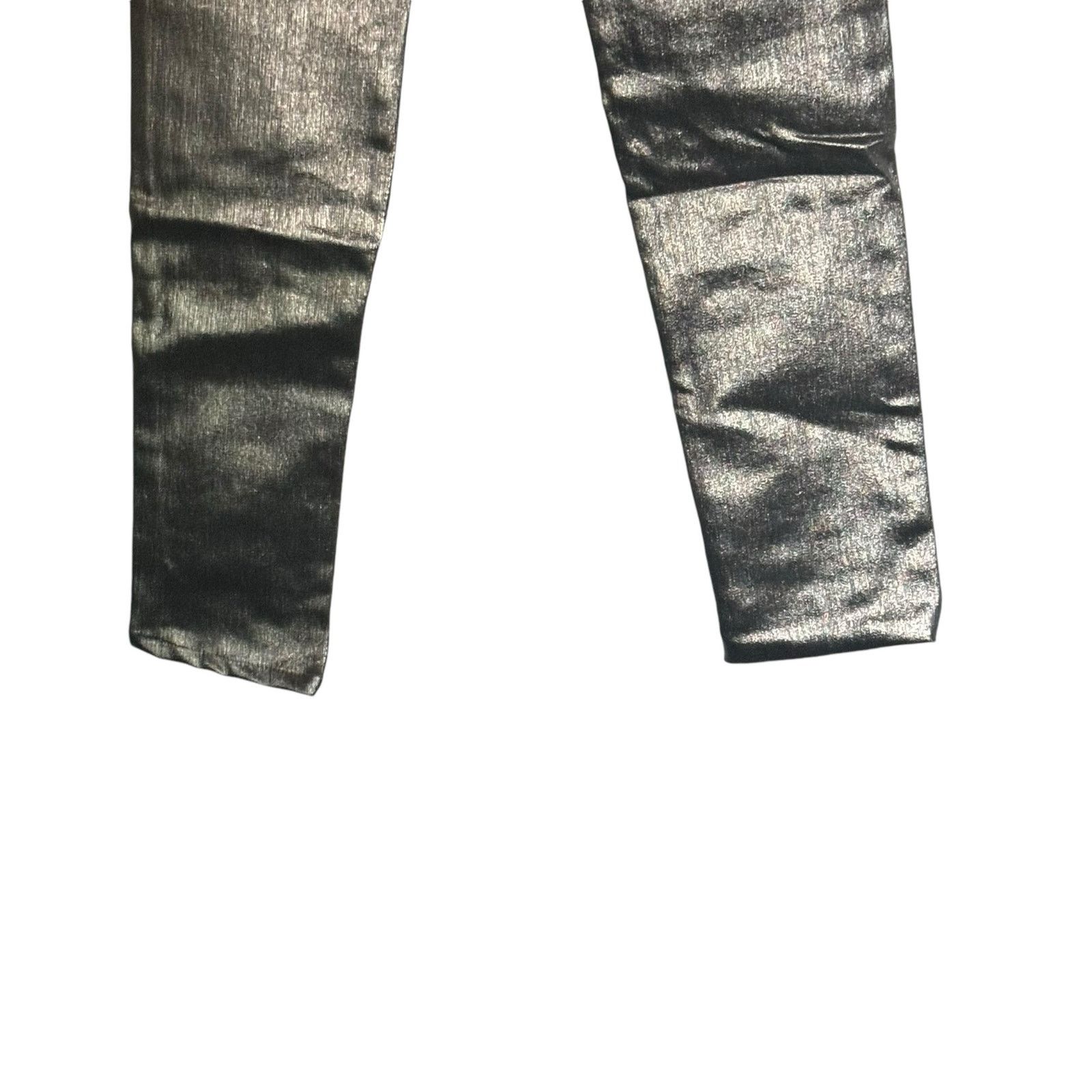 AG Adriano Goldschmied AG Adriano Goldschmied Graduate Metallic Silver Jeans Sz 25 Size 25" / US 0 / IT 36 - 13 Thumbnail