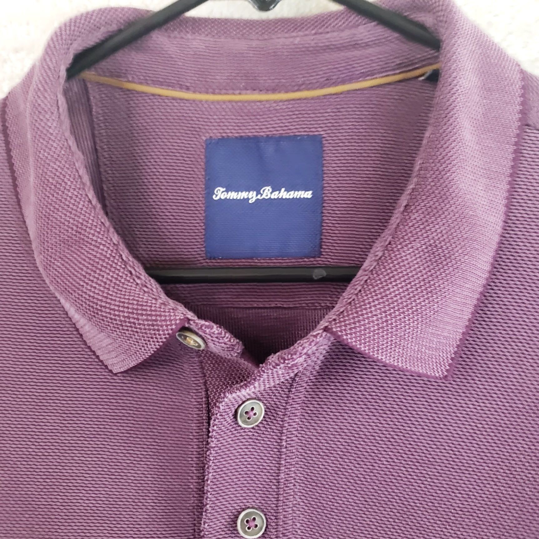 Tommy Bahama Tommy Bahama Polo Shirt Men's XL Purple Short Sleeve Solid Knit Modal Polyester Golf Casual Beach Classic Coastals Mens Size US XL / EU 56 / 4 - 5 Thumbnail