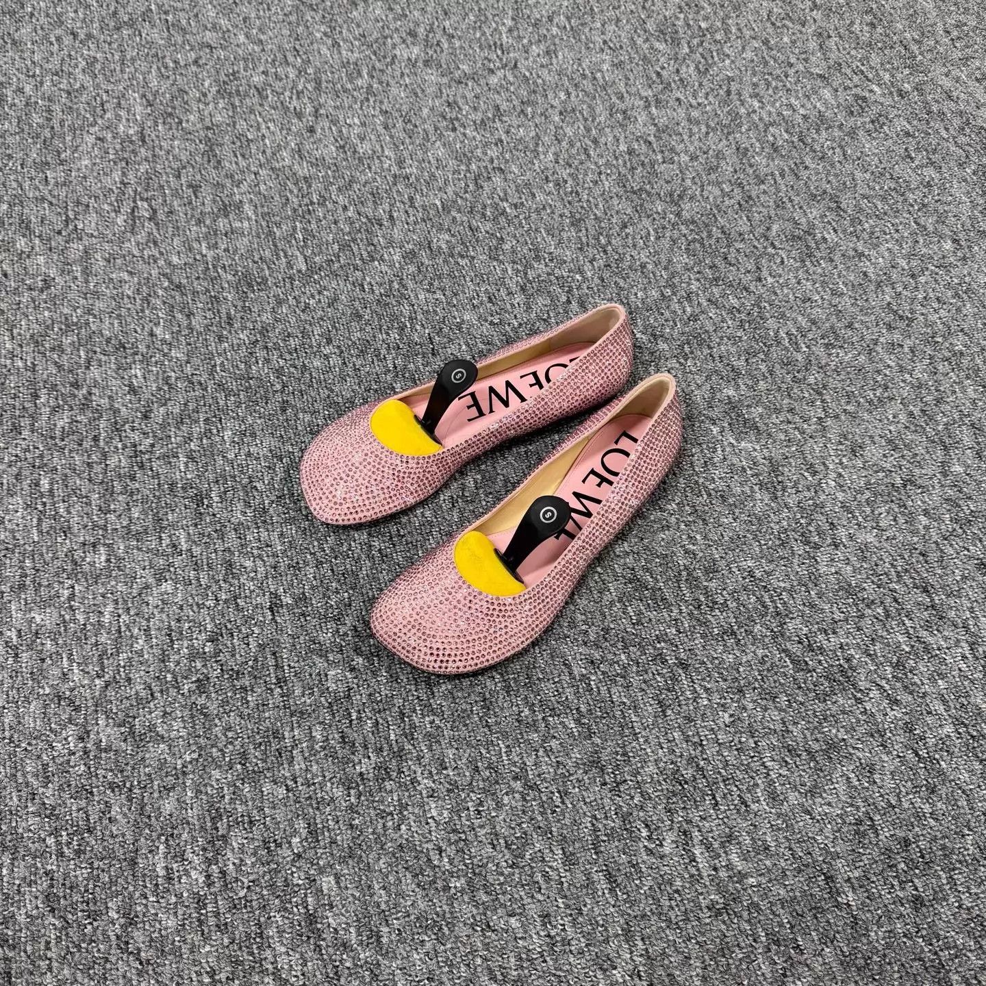 Loewe Loewe Pink Sheepskin Crystal-Embellished Flat Shoes 40 Size US 9.5 / IT 39.5 - 1 Thumbnail