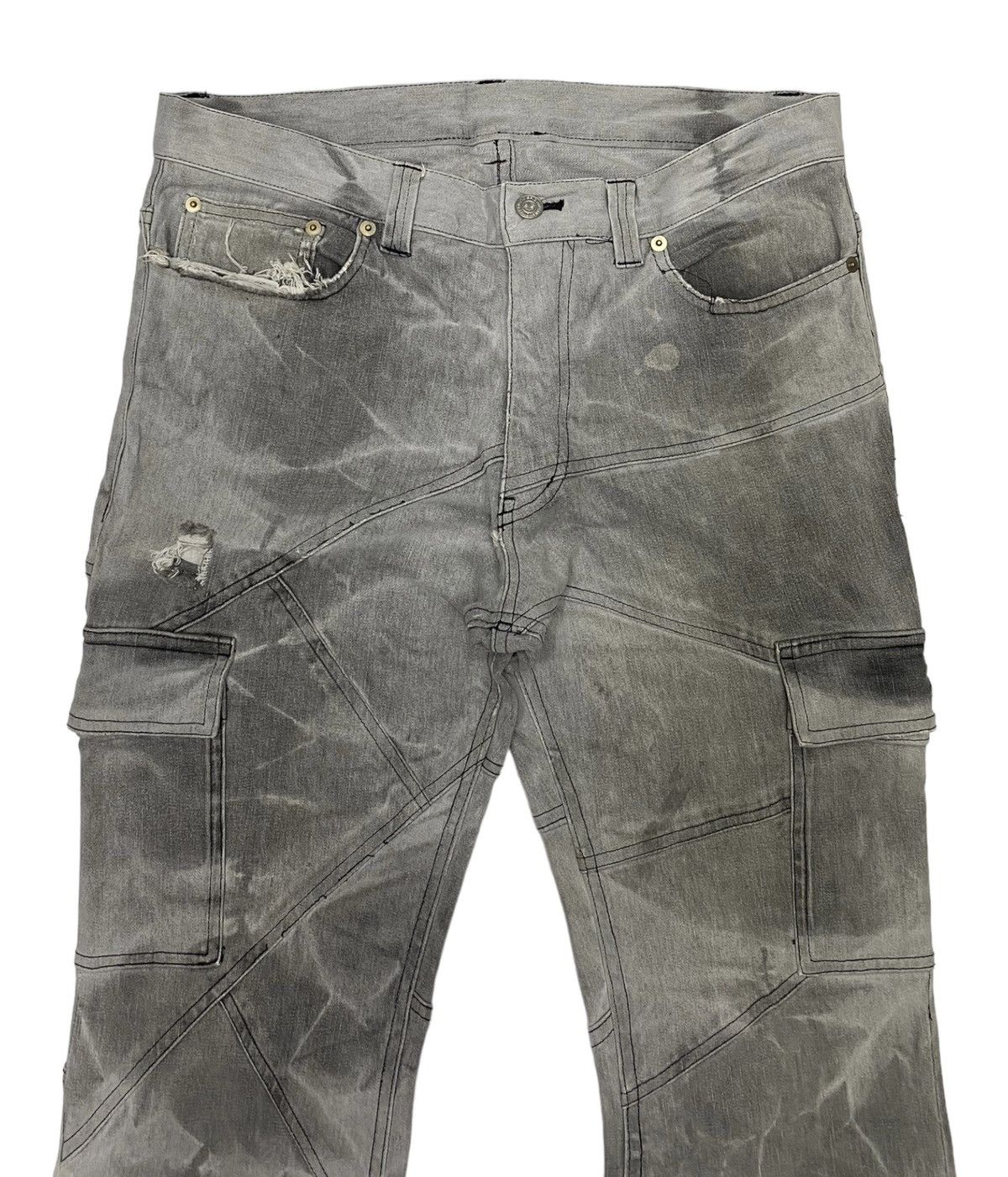 Tornado Mart 🔥FLARE CARGO PANTS MODERN LOVERS MULTI POCKET HAGI STYLE Size US 32 / EU 48 - 8 Thumbnail