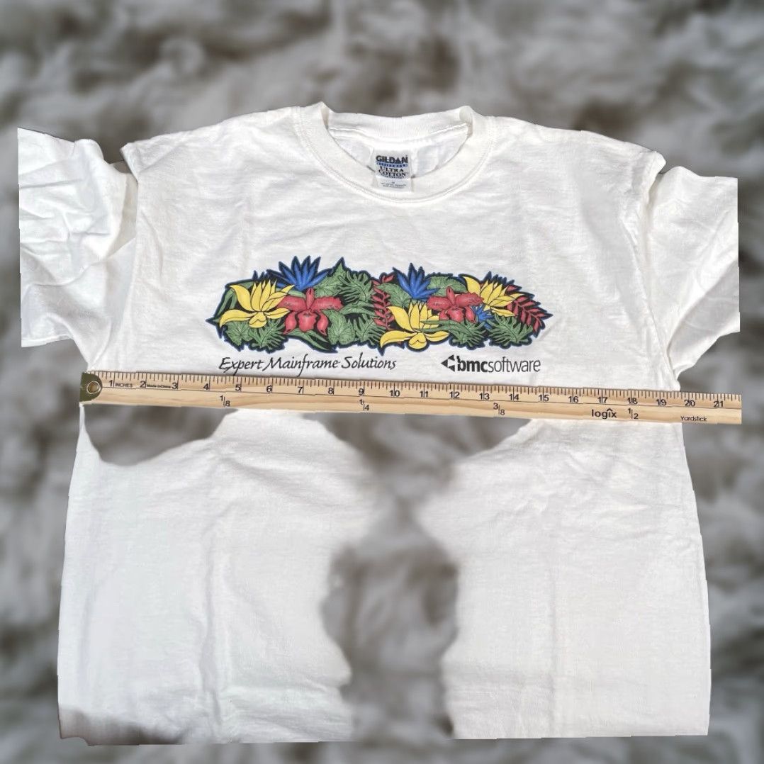 Vintage VINTAGE BMC Software Graphic Print Crew Neck Short Sleeve T Shirt Mens Medium White Cotton Retro Size US M / EU 48-50 / 2 - 5 Thumbnail