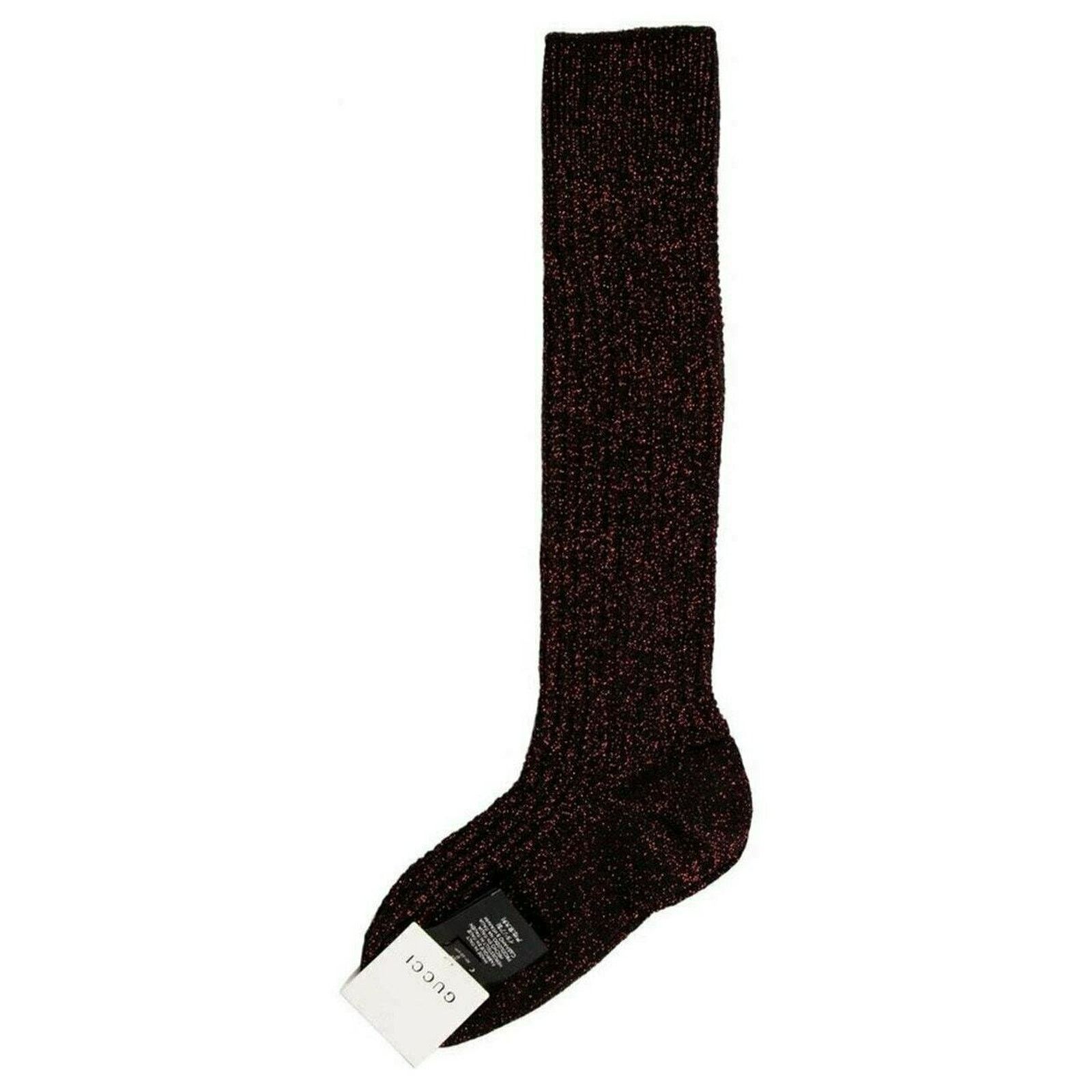 Gucci GUCCI Wool Red/Black Metallic Crew Socks, Medium/M9 20-22cm Size ONE SIZE - 2 Thumbnail