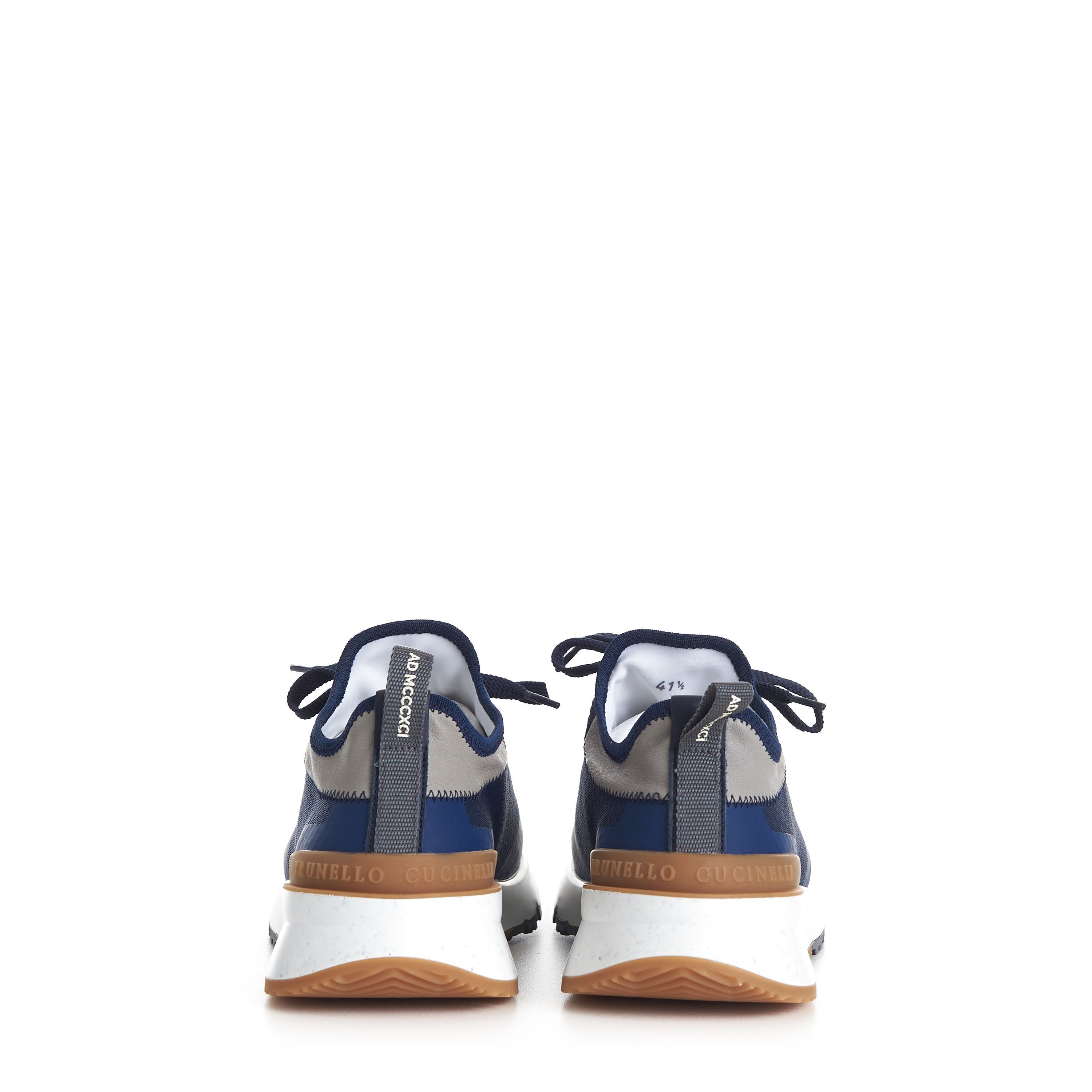 Brunello Cucinelli Navy Blue Low Top Runners Sneakers - Size 8,5 Size US 8.5 / EU 41-42 - 7 Thumbnail
