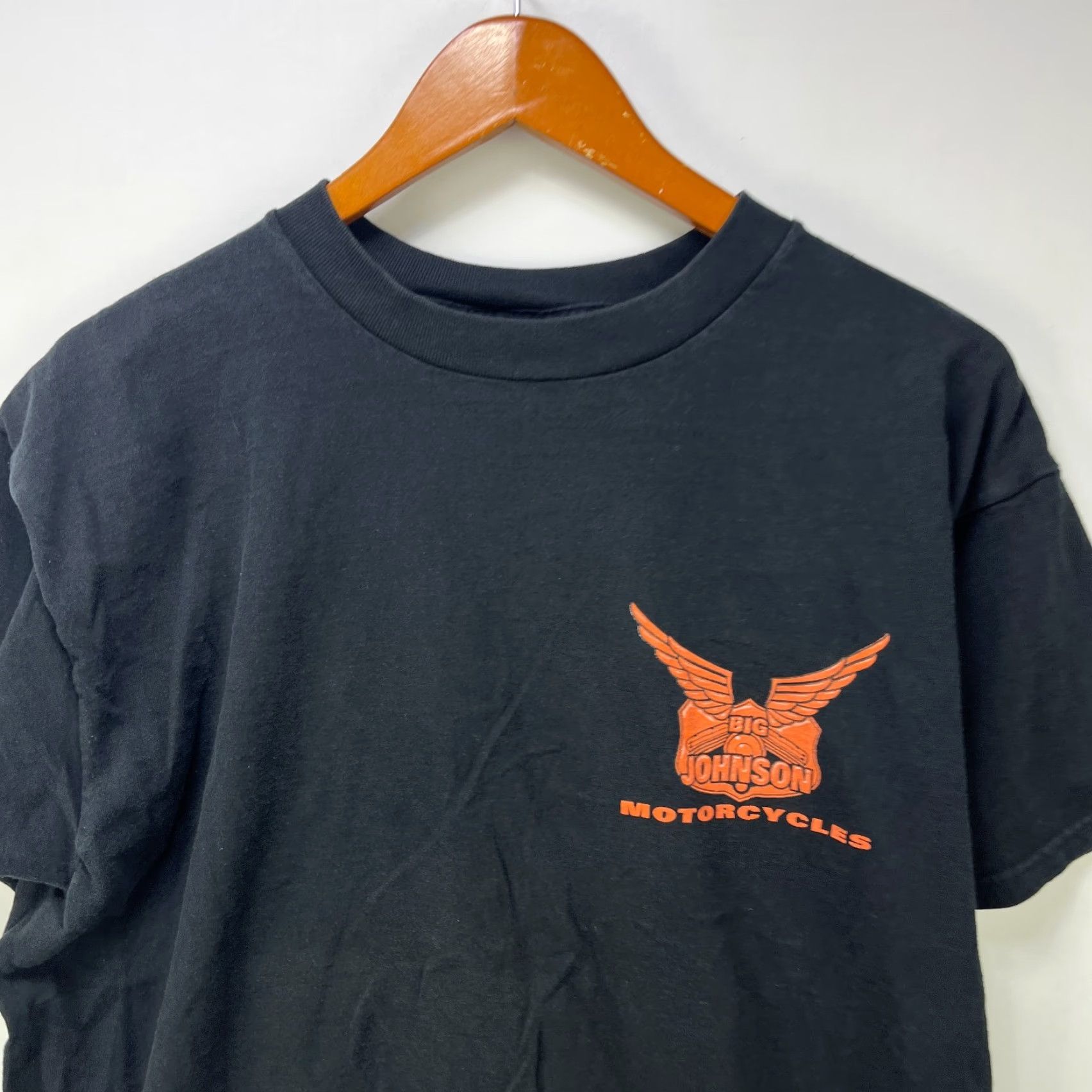 Vintage VINTAGE Hanes Beefy-T T-Shirt XL Black 90s 80s Men Short Sleeve Logo Stitch Johnson Bikes Boobs Printed Size US XL / EU 56 / 4 - 5 Thumbnail
