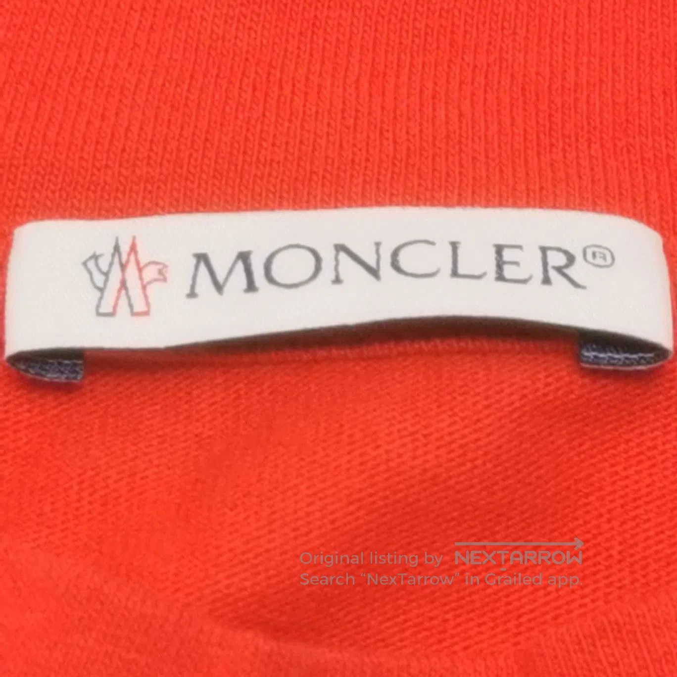 Moncler Moncler Red Cotton Logo Crew Neck T-Shirt M. Size US M / EU 48-50 / 2 - 4 Thumbnail