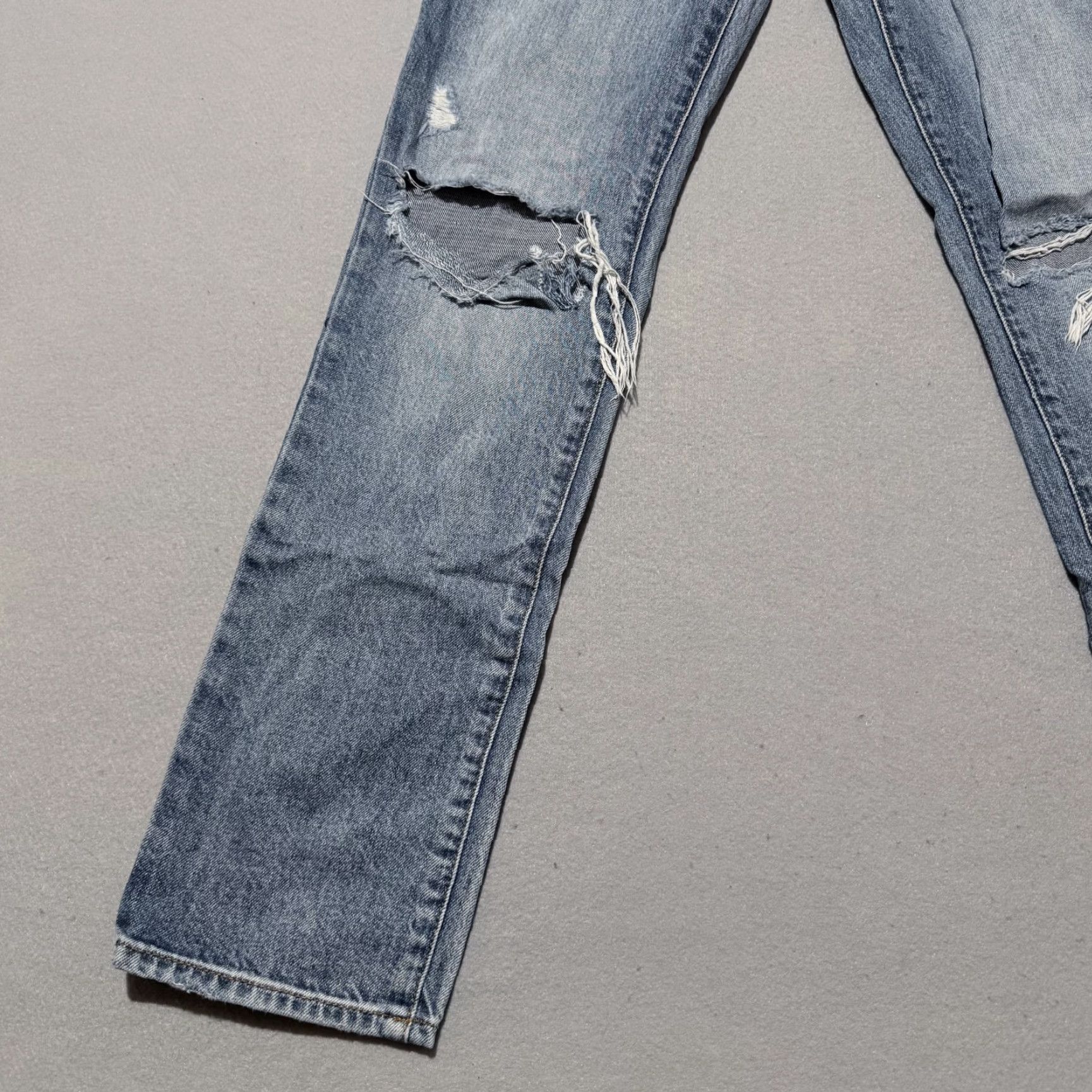 Buffalo David Bitton Buffalo Jeans Blue Distressed Jayden Straight 25x28 Women Denim Modern 90s City N/A Size 42" / US 20 - 4 Thumbnail