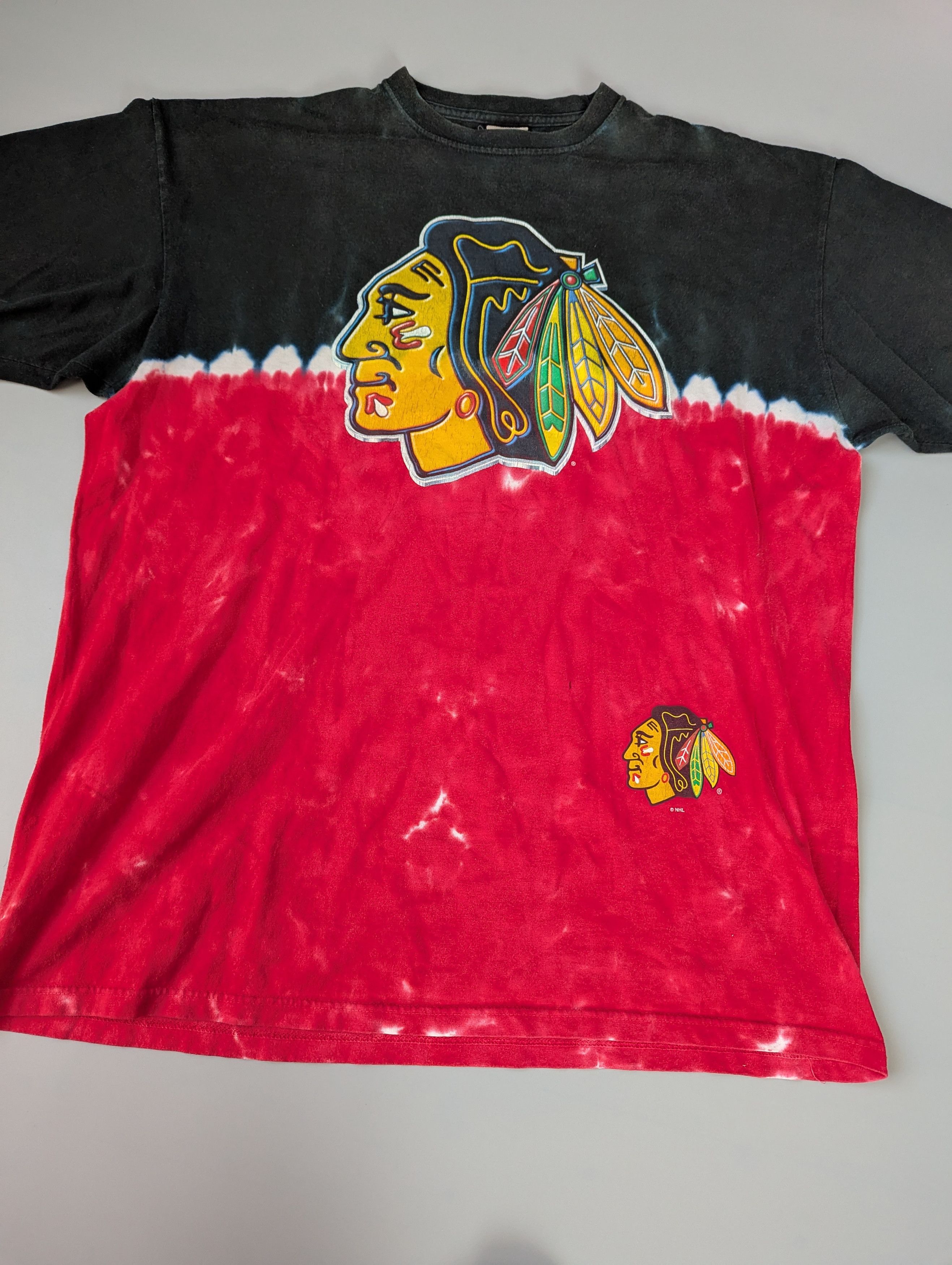 Liquid Blue × NHL × Vintage Liquid Blue 90's Chicago Blackhawks Tie Dye T Shirt Size US XL / EU 56 / 4 - 3 Thumbnail