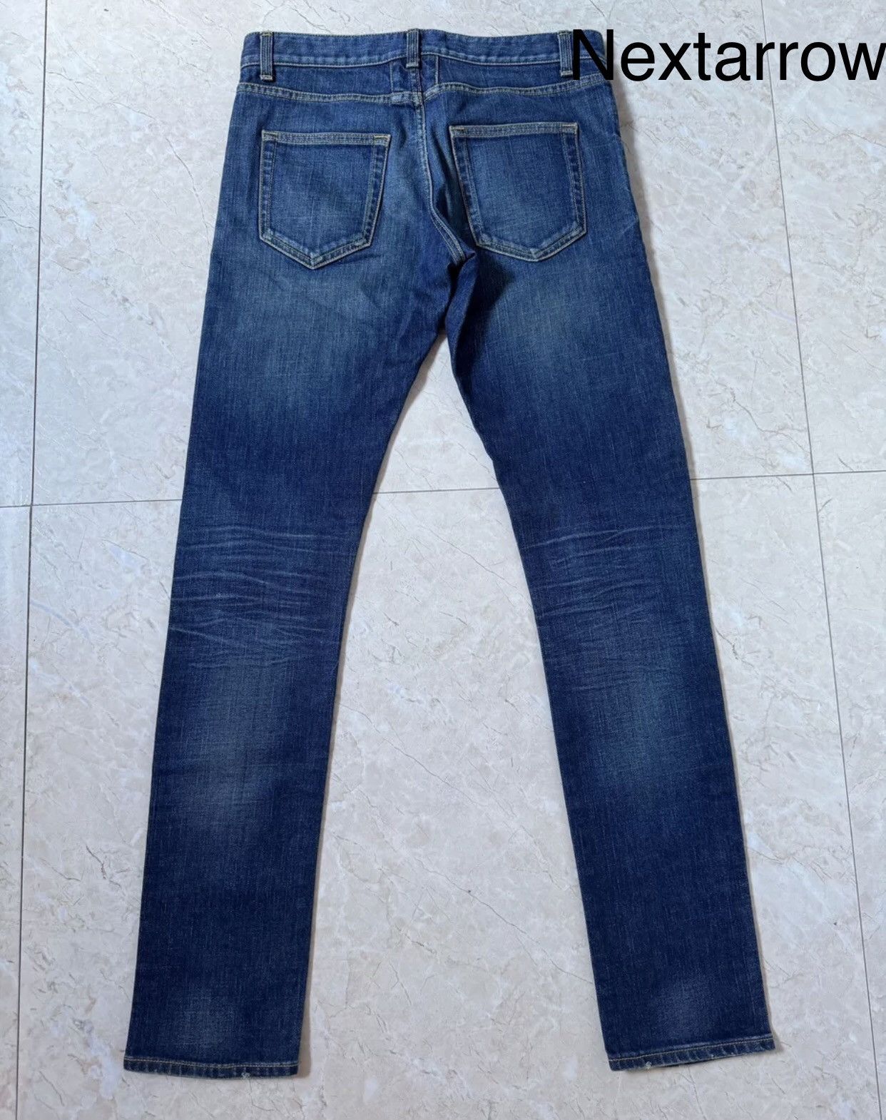 Saint Laurent Paris × Yves Saint Laurent Saint laurent slp 14FW Ghost Claw Wave Basic Blue Jeans Size US 30 / EU 46 - 2 Thumbnail