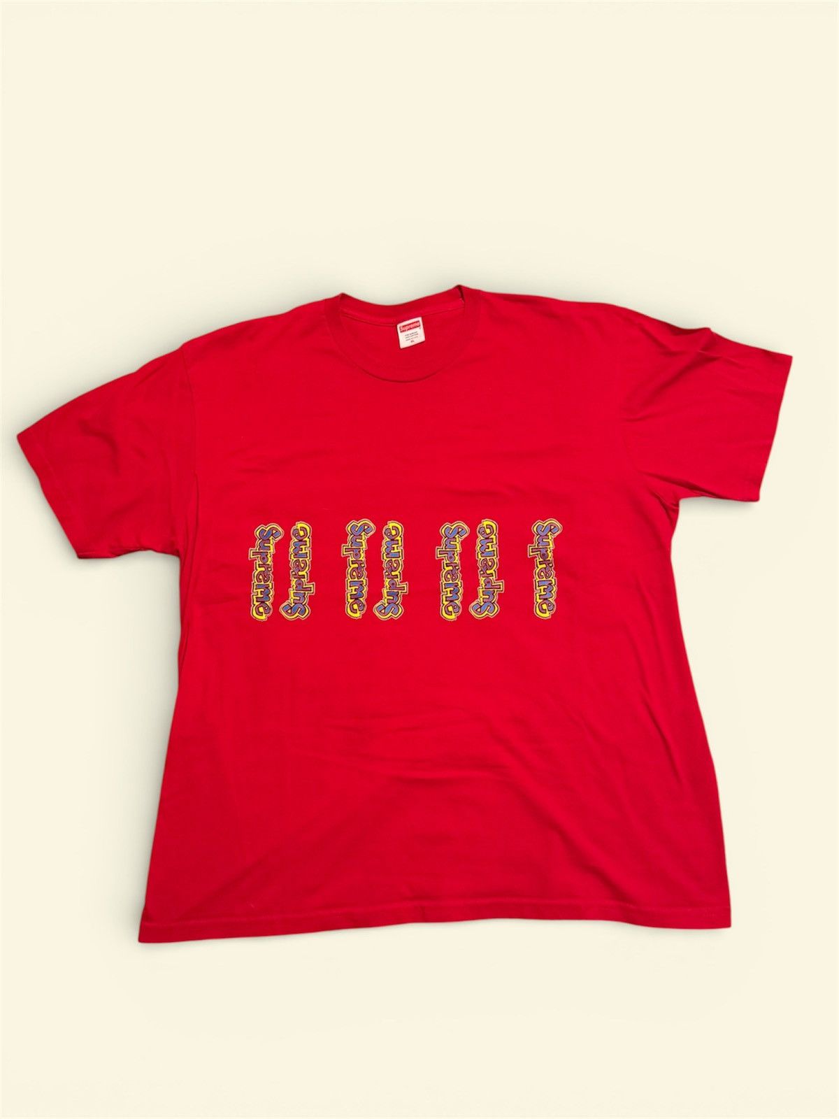 Supreme Supreme Gonz Logo Tee Red Size XL SS18 Size US XL / EU 56 / 4 - 2 Thumbnail