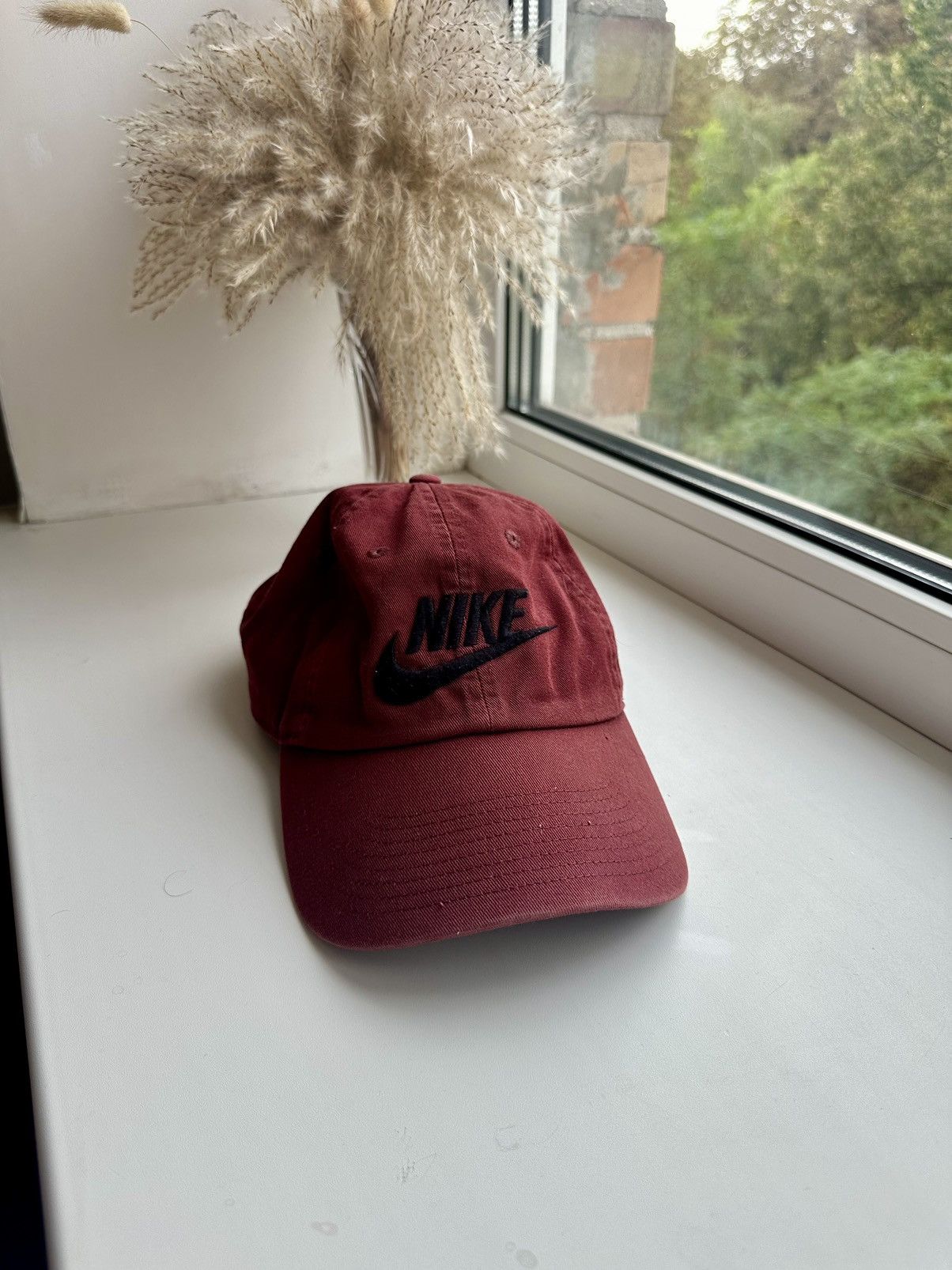 Nike Vintage Nike Red Cap Swoosh Big Logo Size ONE SIZE - 4 Thumbnail