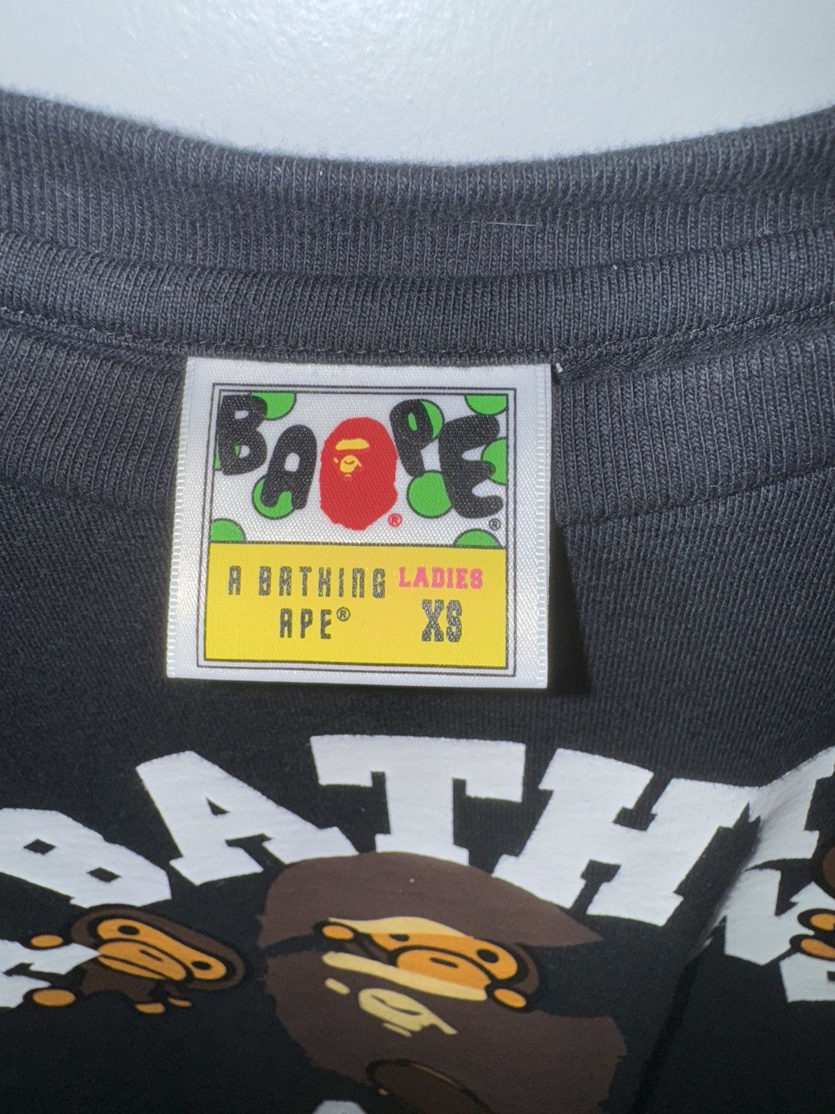Bape Baby Milo Bape black short sleeve tee Size XS / US 0-2 / IT 36-38 - 4 Thumbnail