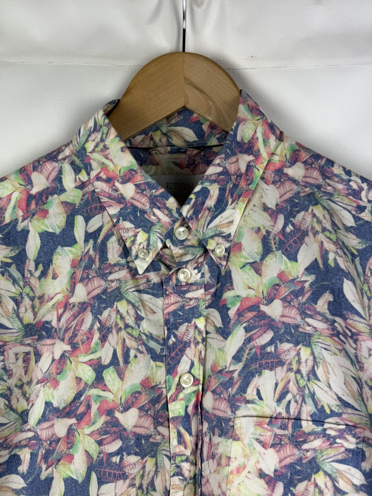 Eton Eton Contemporary Long Sleeve Floral Pattern Button Up Shirt Size US XL / EU 56 / 4 - 8 Thumbnail