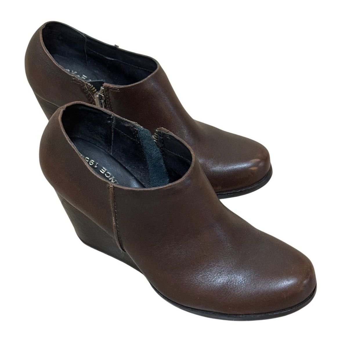 Kork-Ease Kork Ease Boots Women 7.5 Brown Maroon Wedge Ankle Leather Size US 7.5 / IT 37.5 - 1 Thumbnail