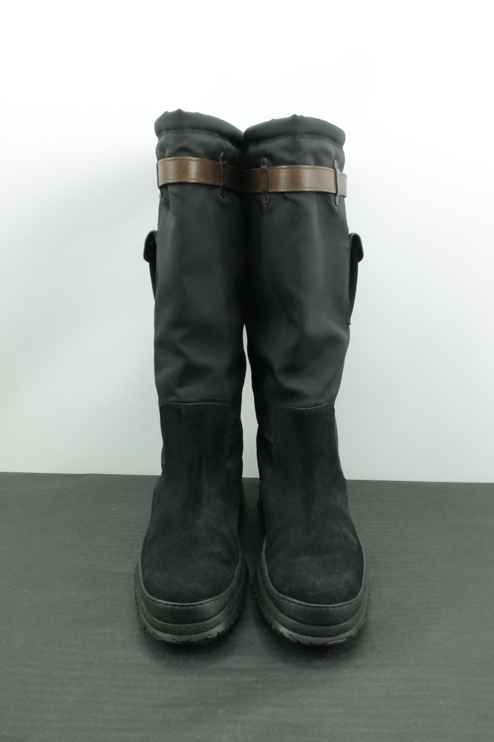 Hogan Hogan Black Suede Nylon High Winter Boots With Pocket Size US 8.5 / IT 38.5 - 2 Thumbnail