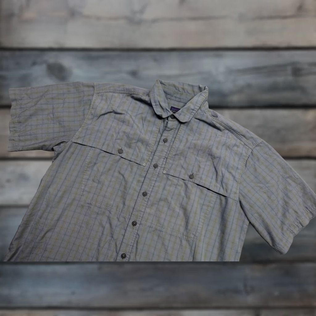 Patagonia Patagonia Shirt Mens Large Gray Check Organic Cotton Camp Hiking Fishing Light Shirt (Button-Up) Mens Size US L / EU 52-54 / 3 - 1 Thumbnail
