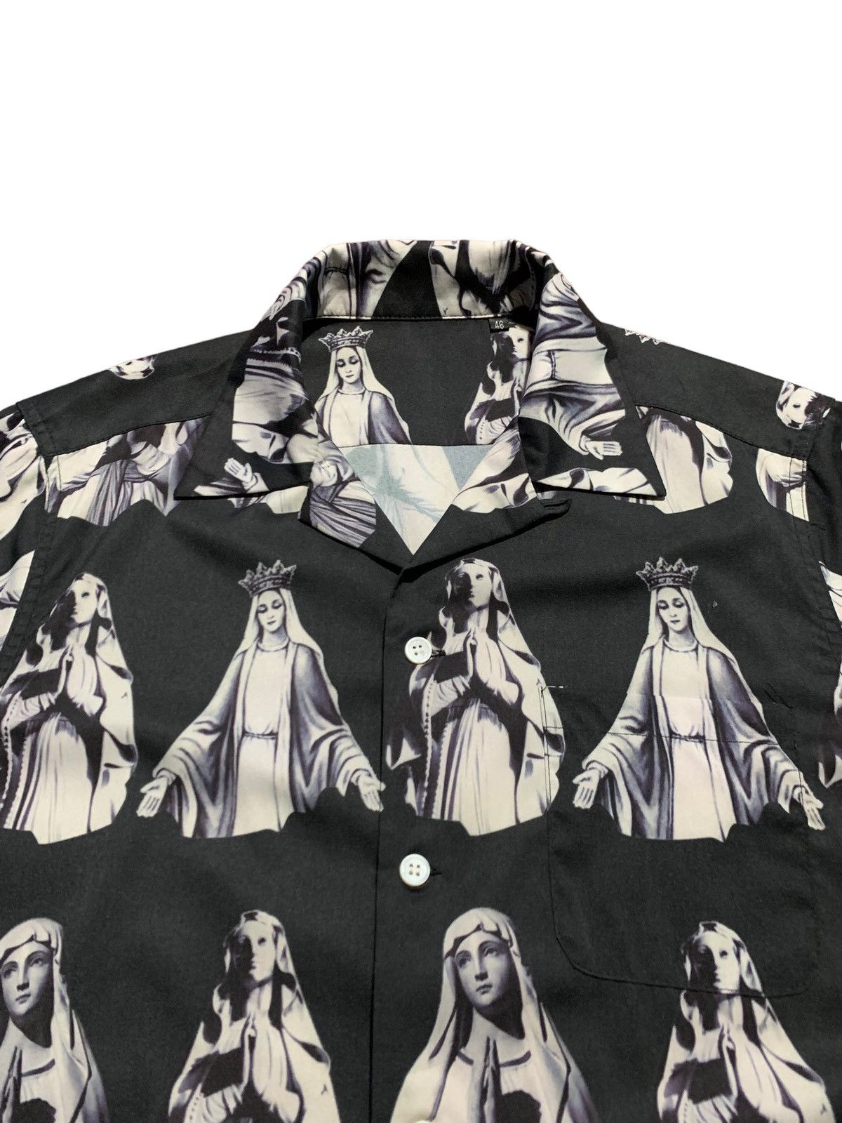 Vintage Vintage virgin Mary over print camp collar shirt Size US L / EU 52-54 / 3 - 6 Thumbnail
