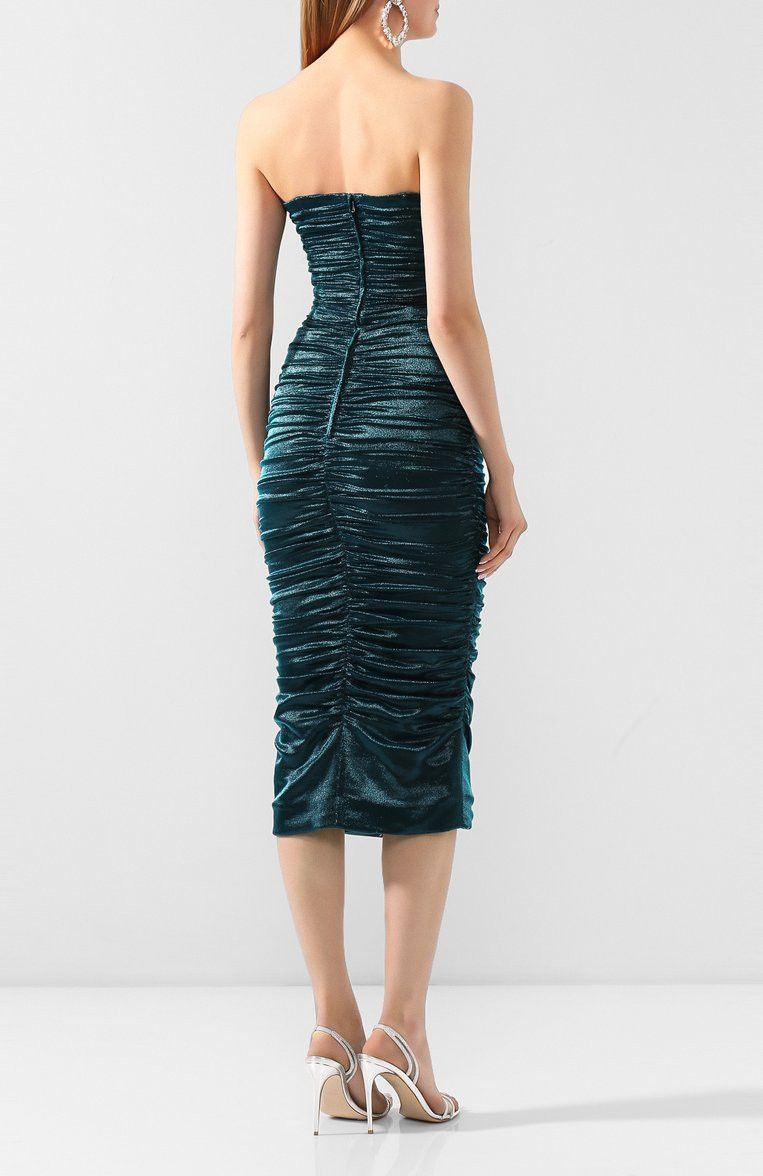 Dolce & Gabbana o1y0825 Midi Dress in Deep Teal Size XS / US 0-2 / IT 36-38 - 3 Thumbnail