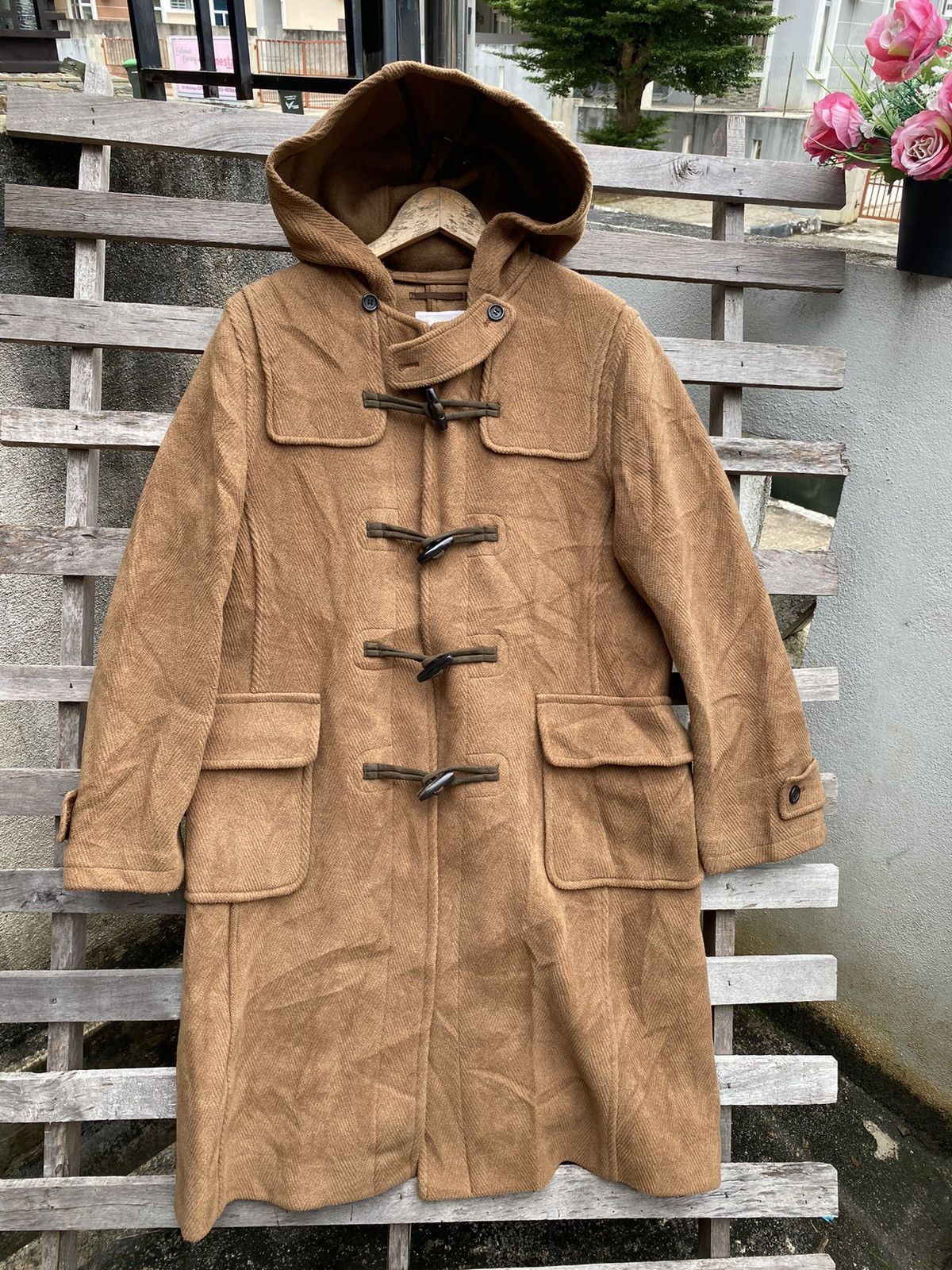 PPFM Peyton Place Black Wool Trench Peacoat Overcoat Long Jacket Size US L / EU 52-54 / 3 - 3 Thumbnail
