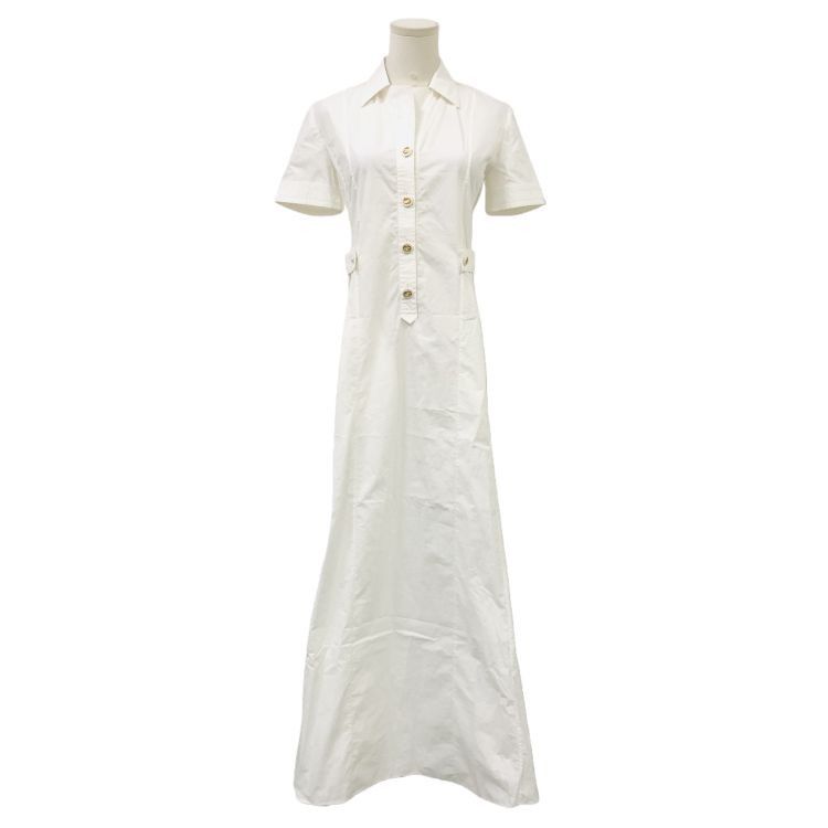 Gucci Gucci White Cotton Button-Front Maxi Dress Size 40 Size S / US 4 / IT 40 - 1 Thumbnail