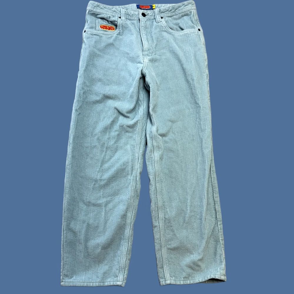 Empyre Empyre Relaxed Straight Pants 30x27 Blue Corduroy Size US 30 / EU 46 - 1 Thumbnail