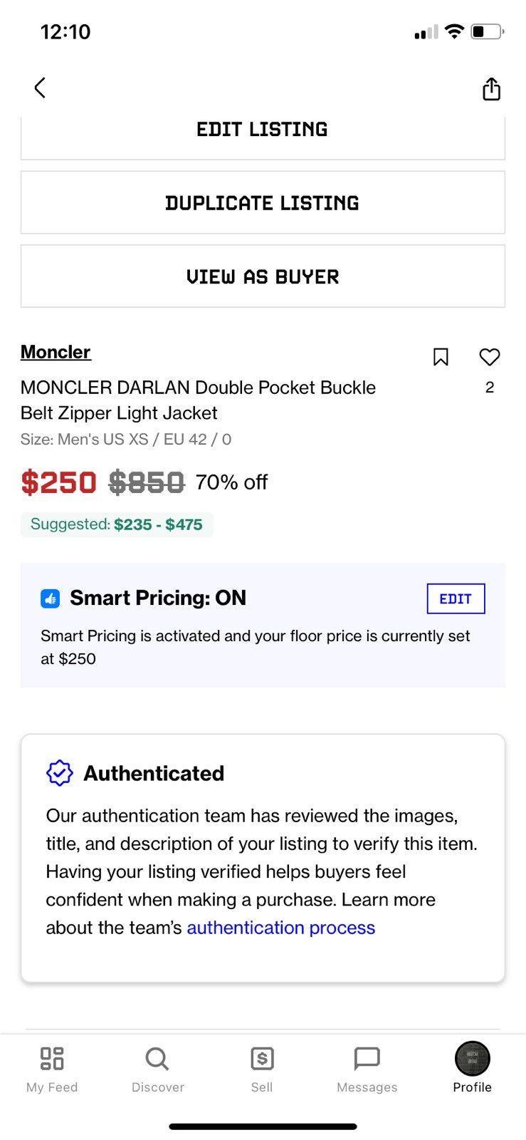 Moncler MONCLER DARLAN Double Pocket Buckle Belt Zipper Light Jacket Size US XS / EU 42 / 0 - 24 Thumbnail