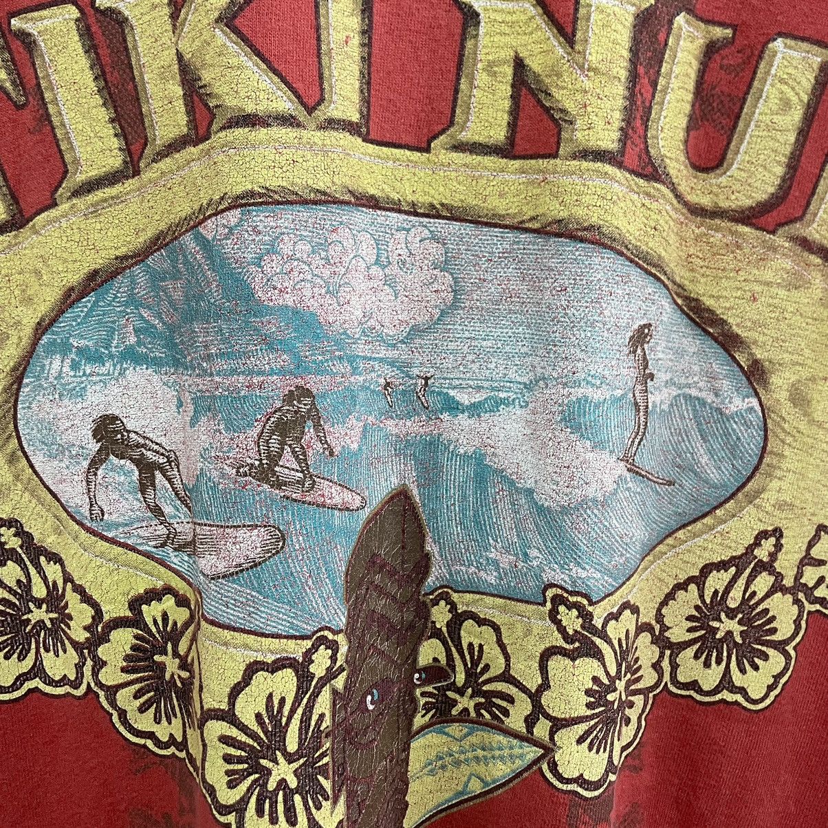 Vintage 🔥Vintage 90s Tiki Nui South Pacific Big Logo Surf Skate Tee Size US M / EU 48-50 / 2 - 5 Thumbnail