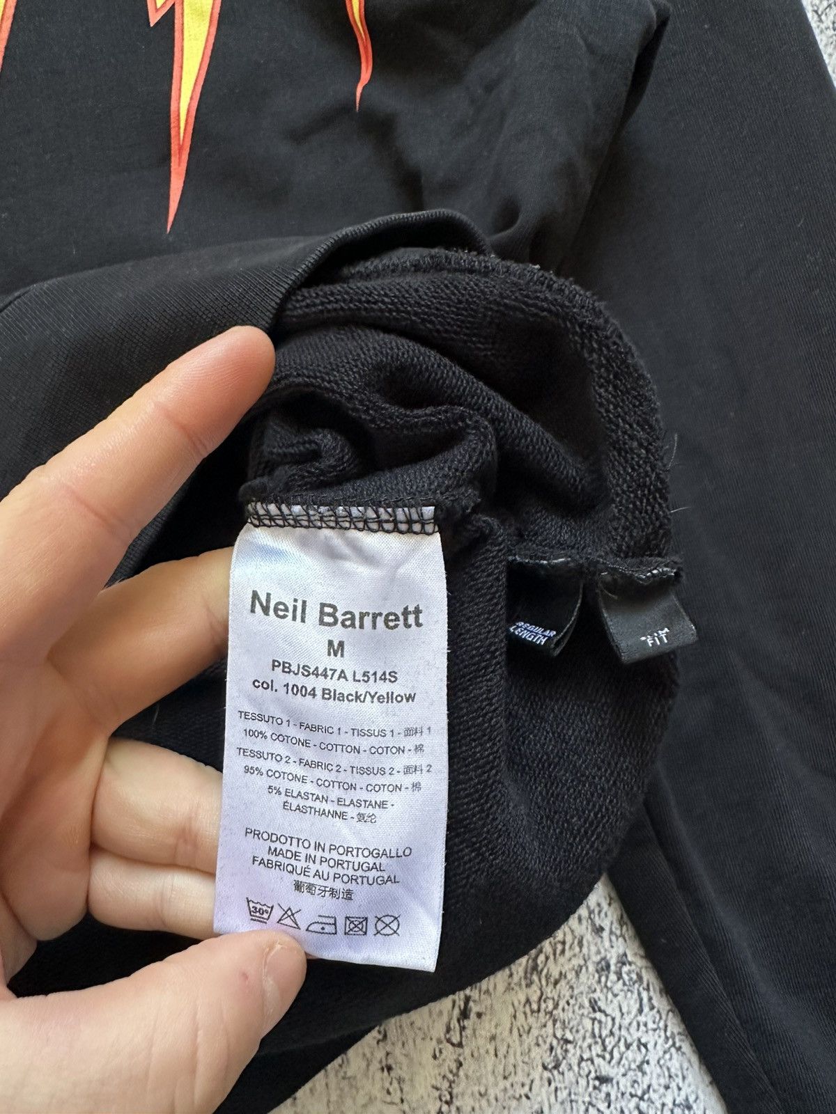 Neil Barrett Neil Barrett Thunder Flame Lightning Bolt Logo Black Hoodie Size US M / EU 48-50 / 2 - 9 Thumbnail