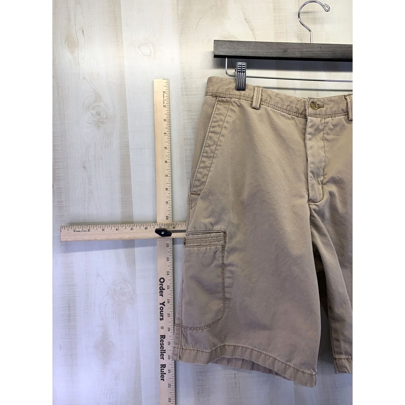 Tasso Elba Tasso Elba Mens Shorts Cargo Khaki 100% Cotton SZ 30-4993 Beige Cargo Pocket Flat Front Regular Inseam See Photo Mens Size US 30 / EU 46 - 5 Thumbnail